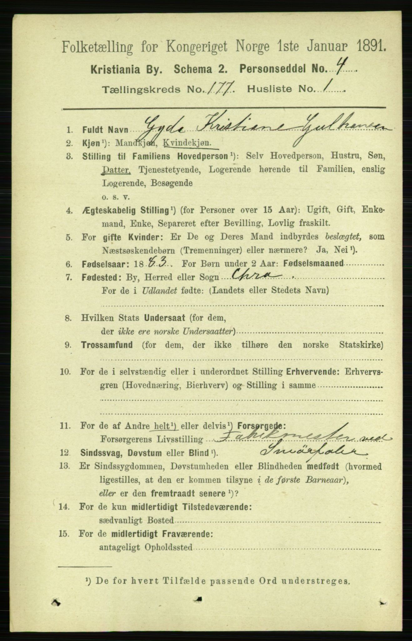 RA, 1891 census for 0301 Kristiania, 1891, p. 106379