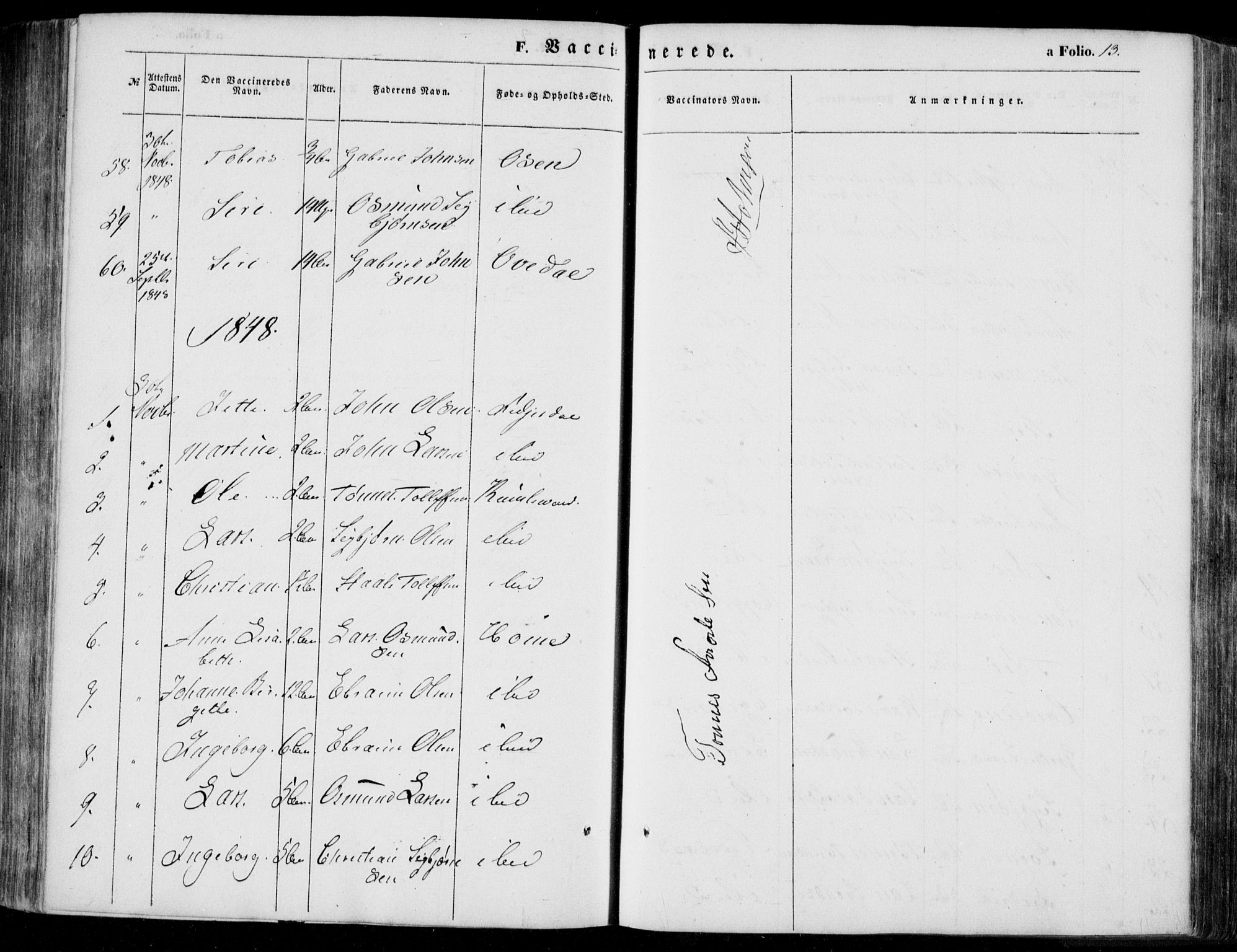 Bakke sokneprestkontor, AV/SAK-1111-0002/F/Fa/Faa/L0005: Parish register (official) no. A 5, 1847-1855, p. 13