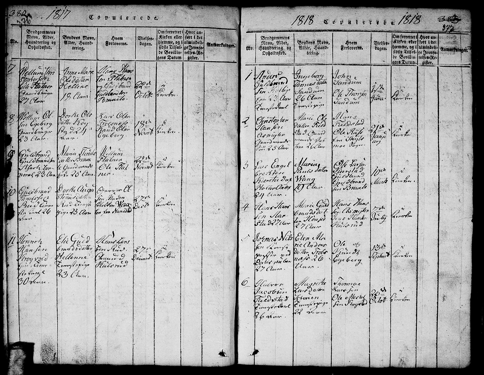 Gjerdrum prestekontor Kirkebøker, SAO/A-10412b/F/Fa/L0004: Parish register (official) no. I 4, 1816-1836, p. 376-377