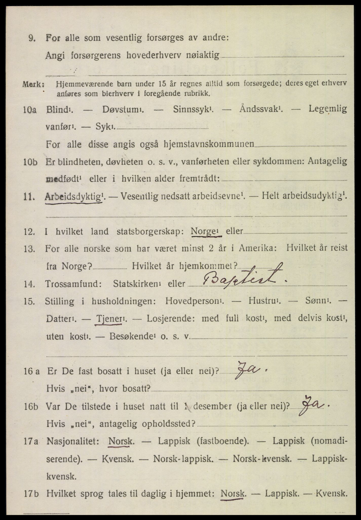 SAT, 1920 census for Vikna, 1920, p. 1562