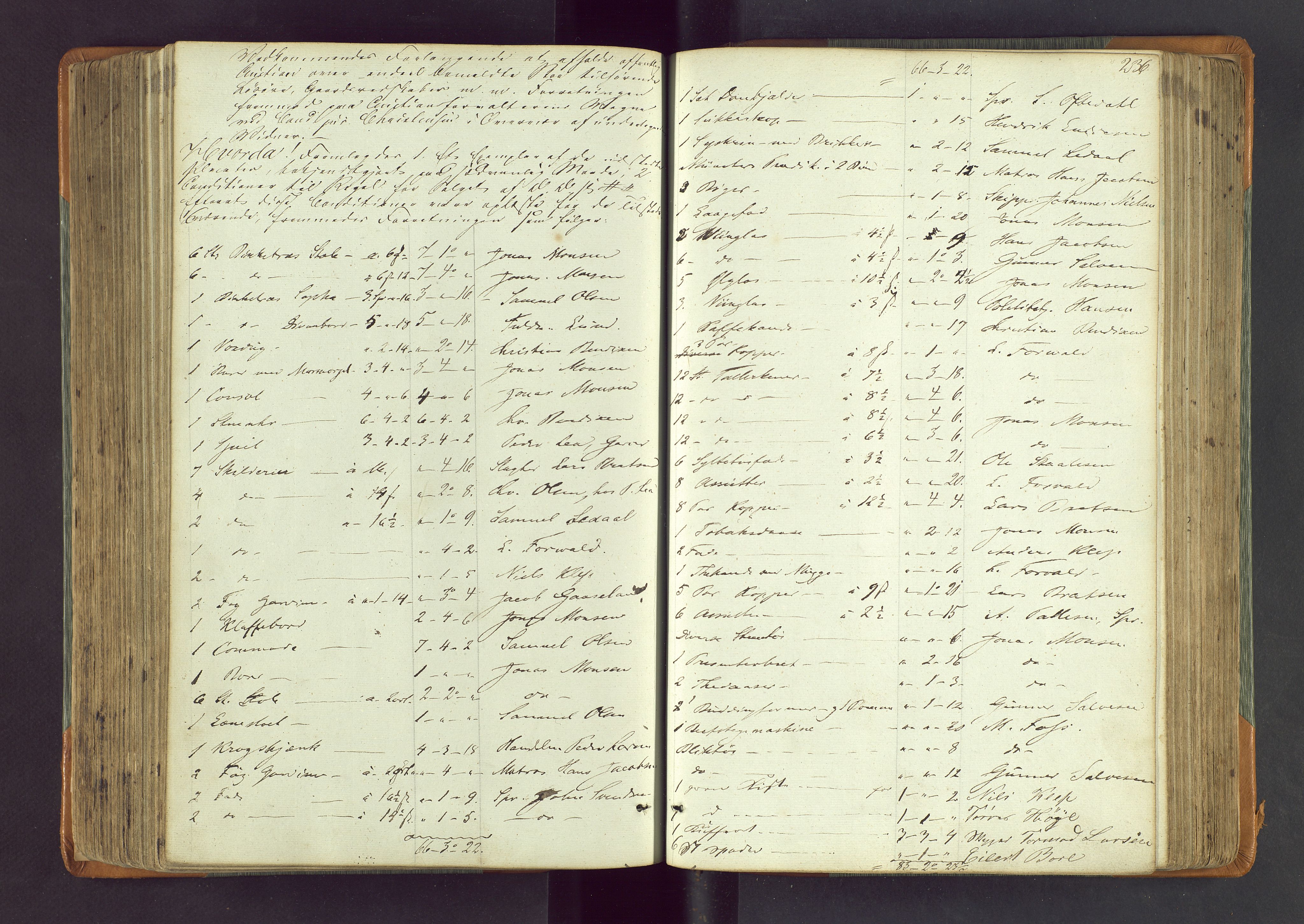 Stavanger byfogd, AV/SAST-A-101408/001/5/50/503BA/L0002: Registreringsprotokoll, 1846-1864, p. 236