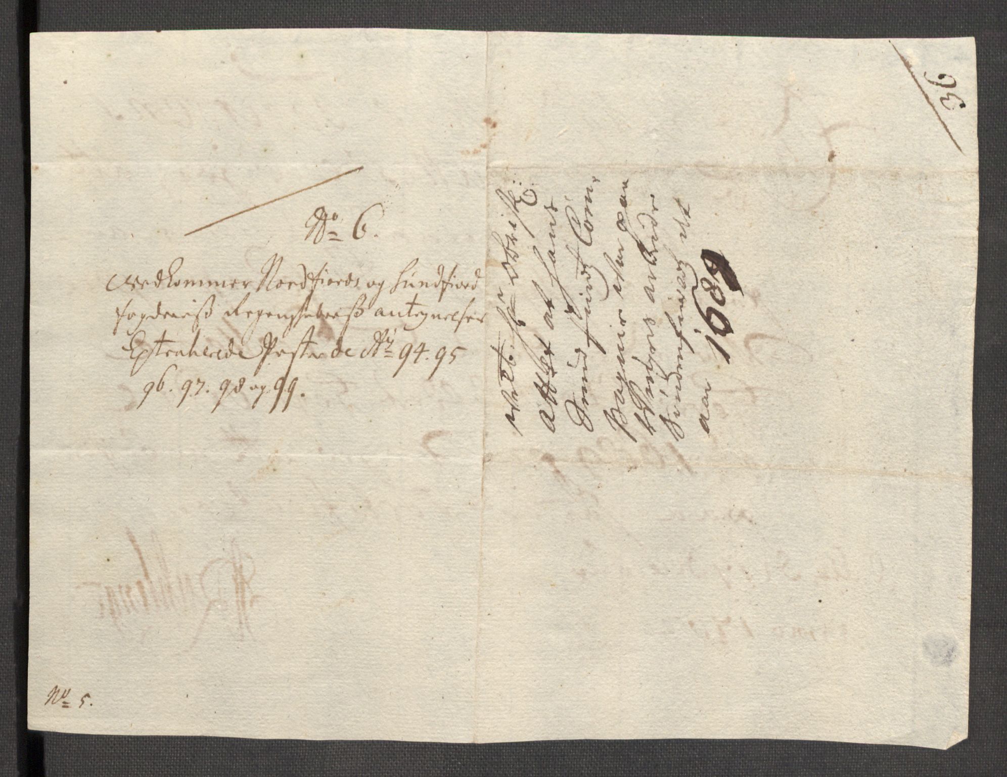 Rentekammeret inntil 1814, Reviderte regnskaper, Fogderegnskap, AV/RA-EA-4092/R53/L3424: Fogderegnskap Sunn- og Nordfjord, 1699, p. 568