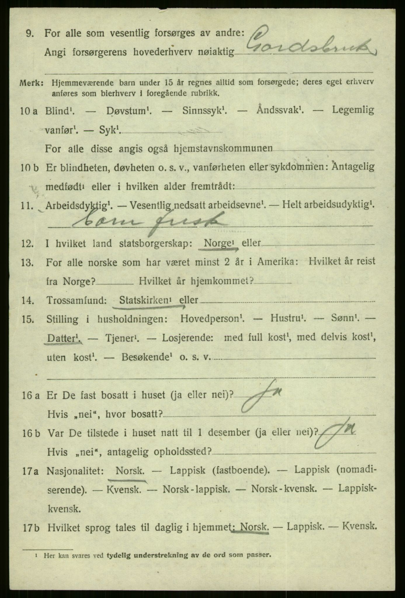 SATØ, 1920 census for Nordreisa, 1920, p. 1800