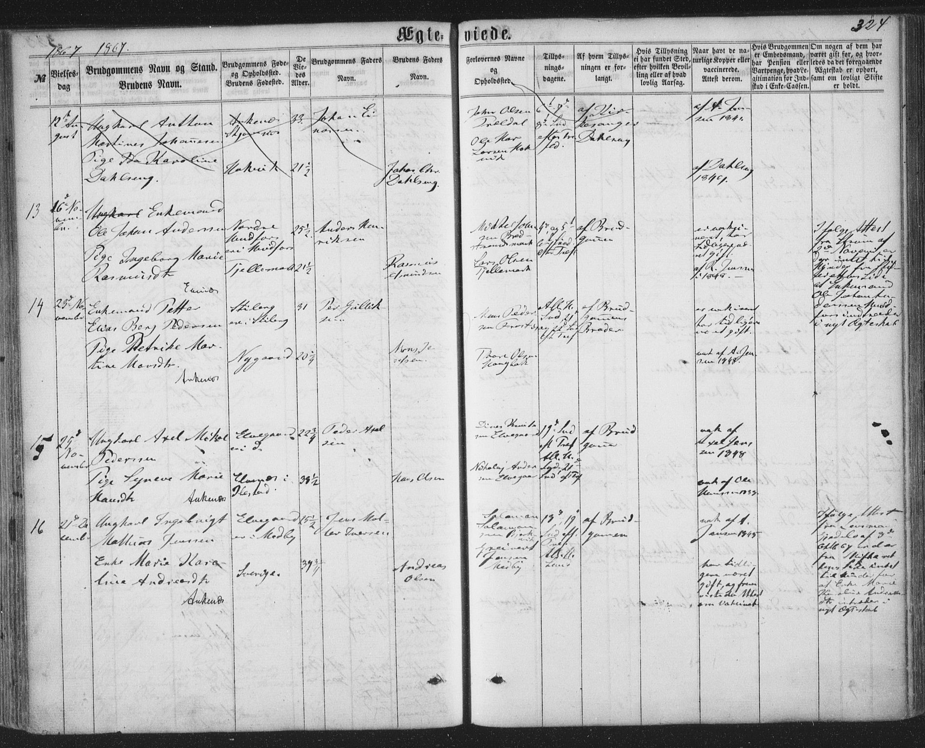 Ministerialprotokoller, klokkerbøker og fødselsregistre - Nordland, AV/SAT-A-1459/863/L0896: Parish register (official) no. 863A08, 1861-1871, p. 324