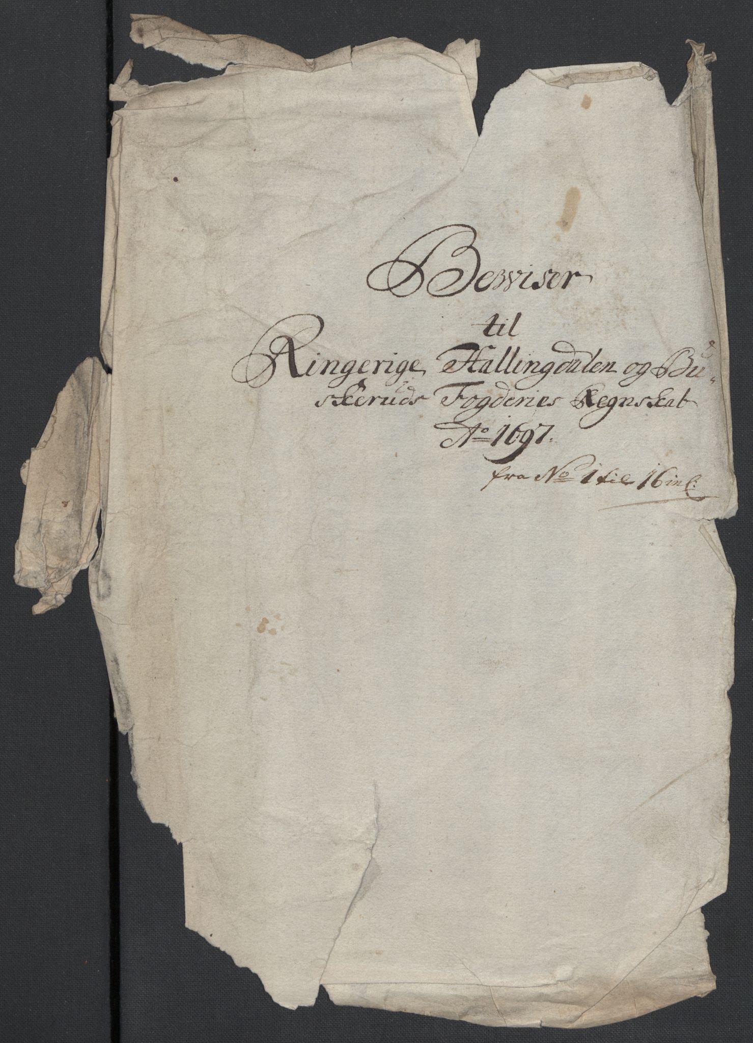 Rentekammeret inntil 1814, Reviderte regnskaper, Fogderegnskap, AV/RA-EA-4092/R22/L1454: Fogderegnskap Ringerike, Hallingdal og Buskerud, 1697, p. 26