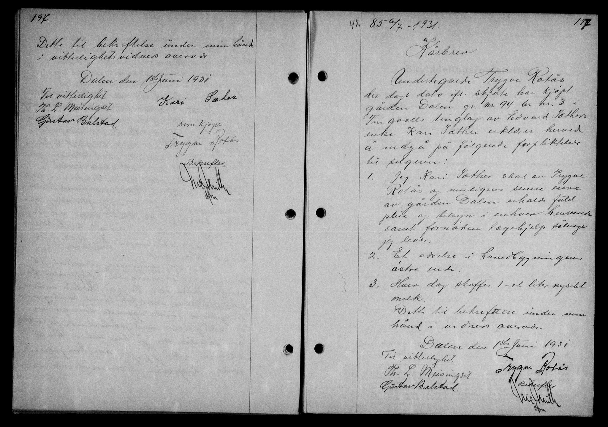 Nordmøre sorenskriveri, SAT/A-4132/1/2/2Ca/L0074: Mortgage book no. 63, 1931-1931, Deed date: 06.07.1931