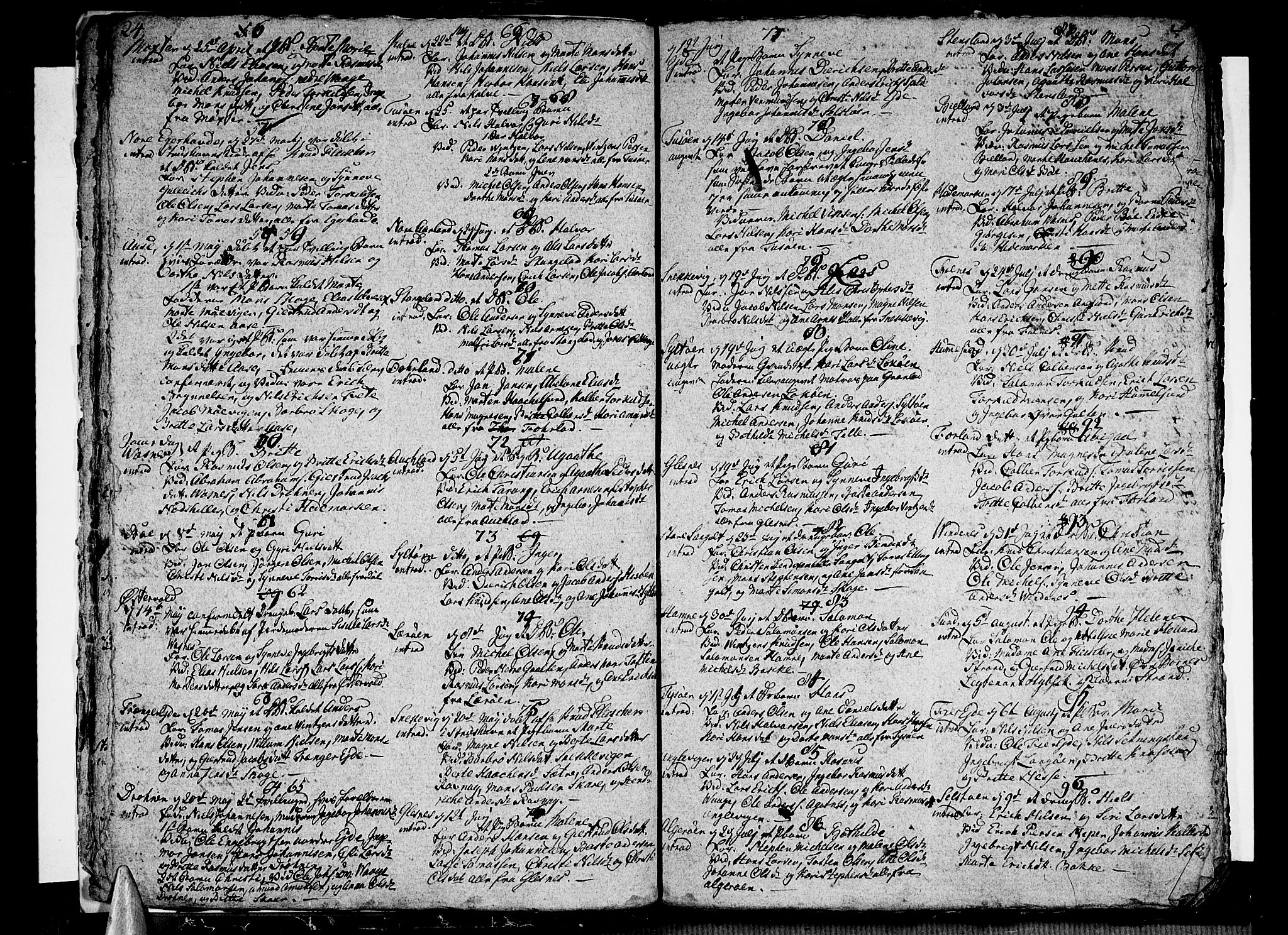 Sund sokneprestembete, AV/SAB-A-99930: Parish register (official) no. A 6, 1787-1798, p. 24-25