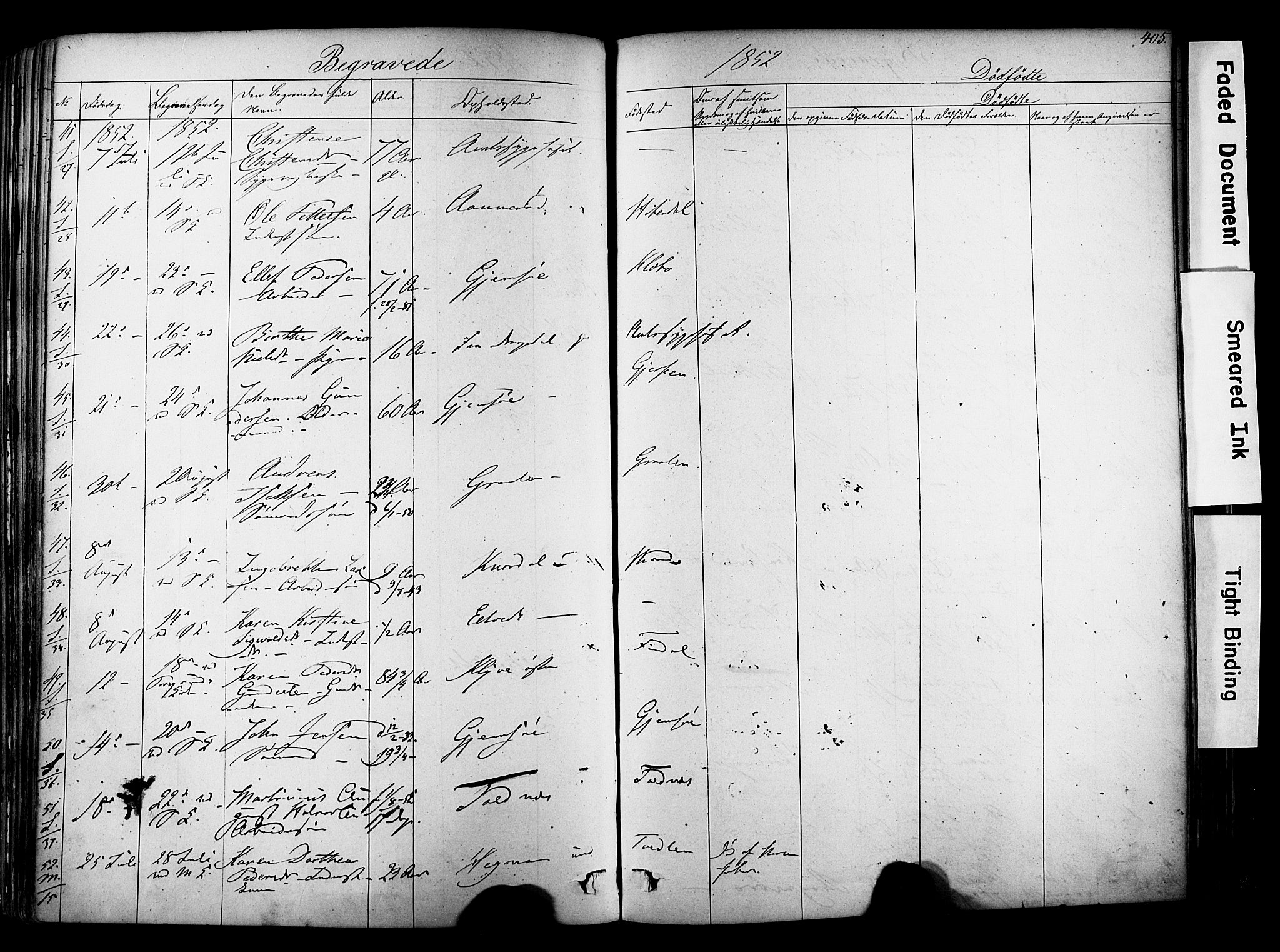 Solum kirkebøker, AV/SAKO-A-306/F/Fa/L0006: Parish register (official) no. I 6, 1844-1855, p. 405