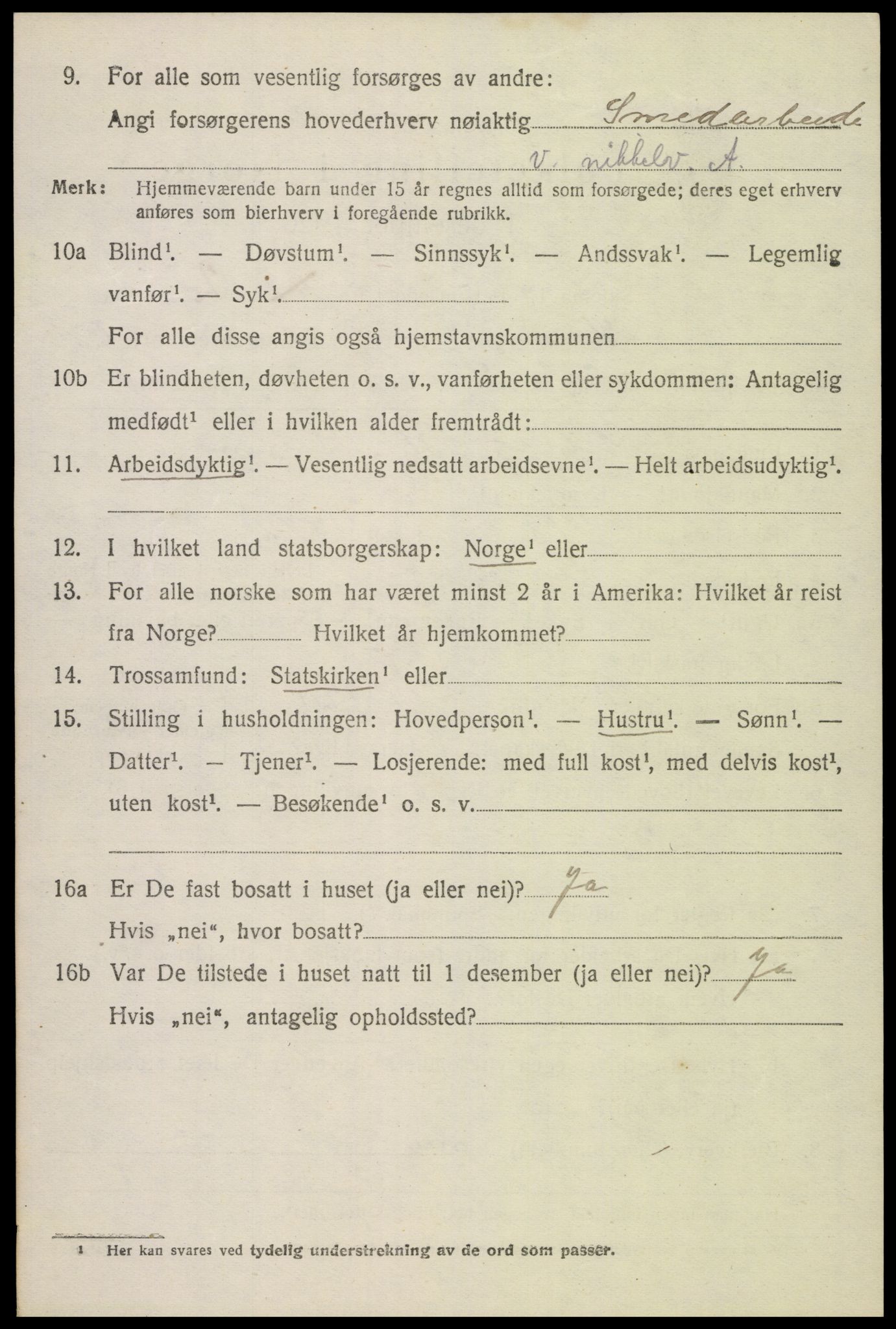 SAK, 1920 census for Hornnes, 1920, p. 784