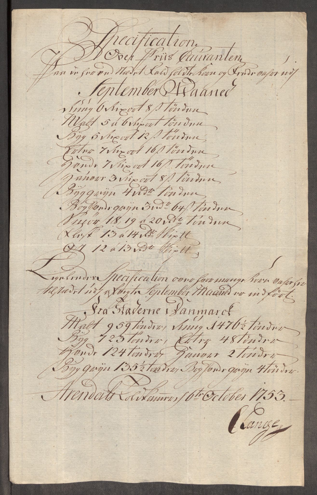 Rentekammeret inntil 1814, Realistisk ordnet avdeling, AV/RA-EA-4070/Oe/L0005: [Ø1]: Priskuranter, 1753-1757, p. 136