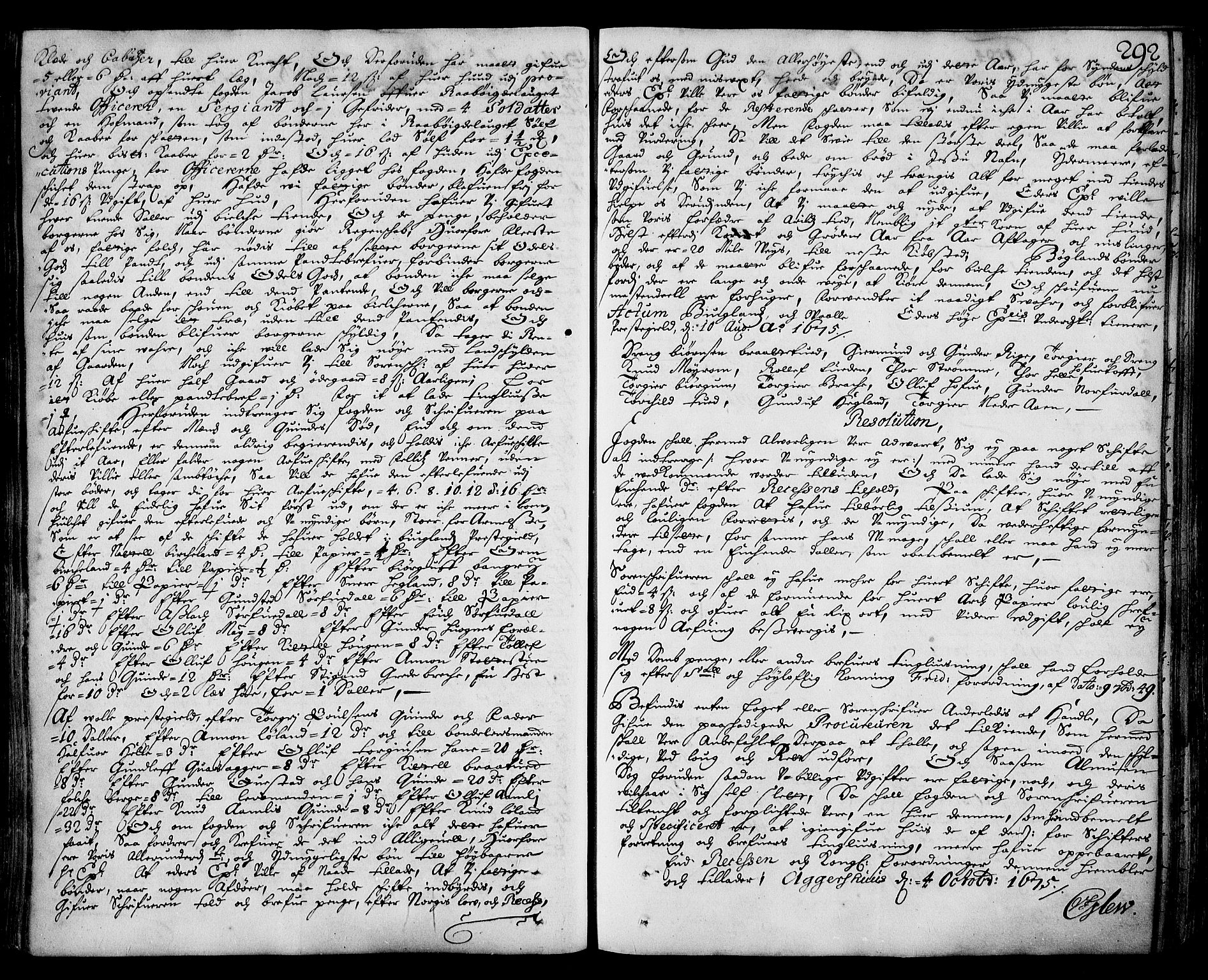 Stattholderembetet 1572-1771, AV/RA-EA-2870/Ad/L0003: Supplikasjons- og resolusjonsprotokoll, 1671-1682, p. 291b-292a