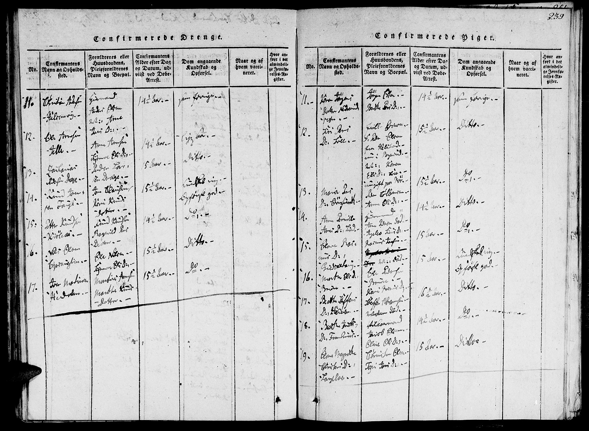 Ministerialprotokoller, klokkerbøker og fødselsregistre - Møre og Romsdal, AV/SAT-A-1454/520/L0273: Parish register (official) no. 520A03, 1817-1826, p. 239