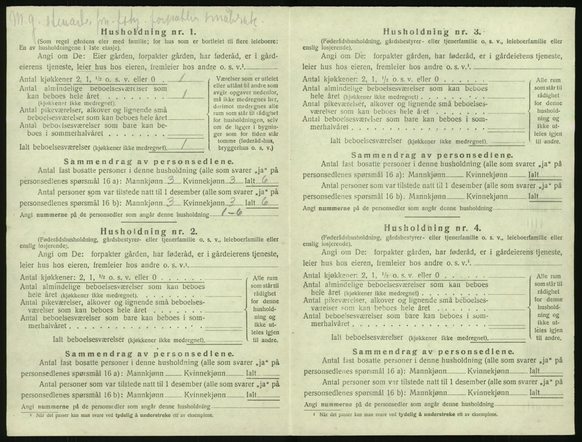 SAK, 1920 census for Søndeled, 1920, p. 1256