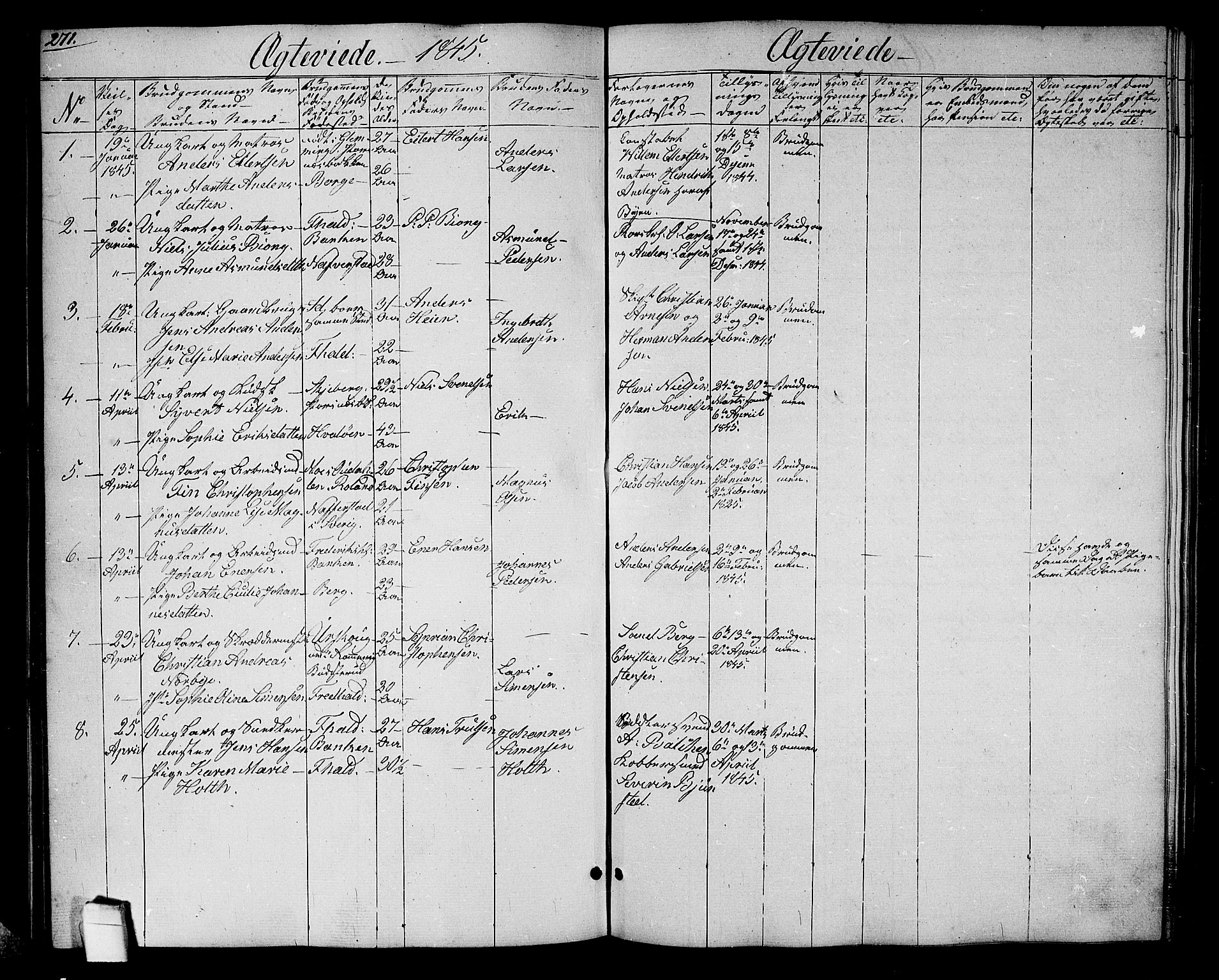 Halden prestekontor Kirkebøker, SAO/A-10909/G/Ga/L0004: Parish register (copy) no. 4, 1845-1854, p. 271