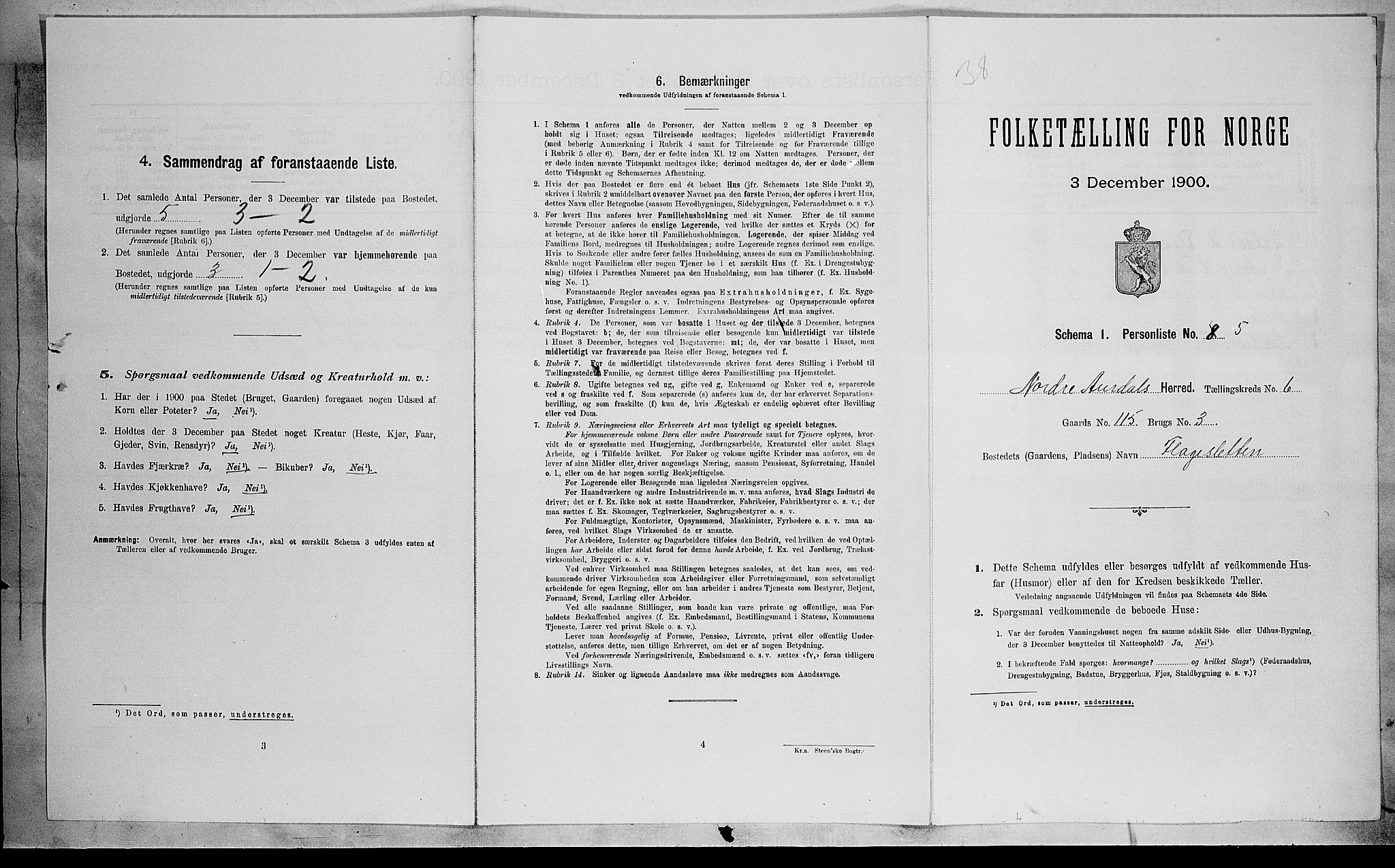 SAH, 1900 census for Nord-Aurdal, 1900, p. 682