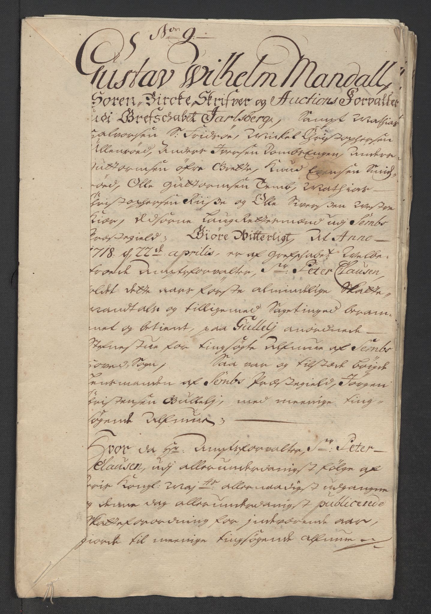 Rentekammeret inntil 1814, Reviderte regnskaper, Fogderegnskap, AV/RA-EA-4092/R32/L1882: Fogderegnskap Jarlsberg grevskap, 1718, p. 306