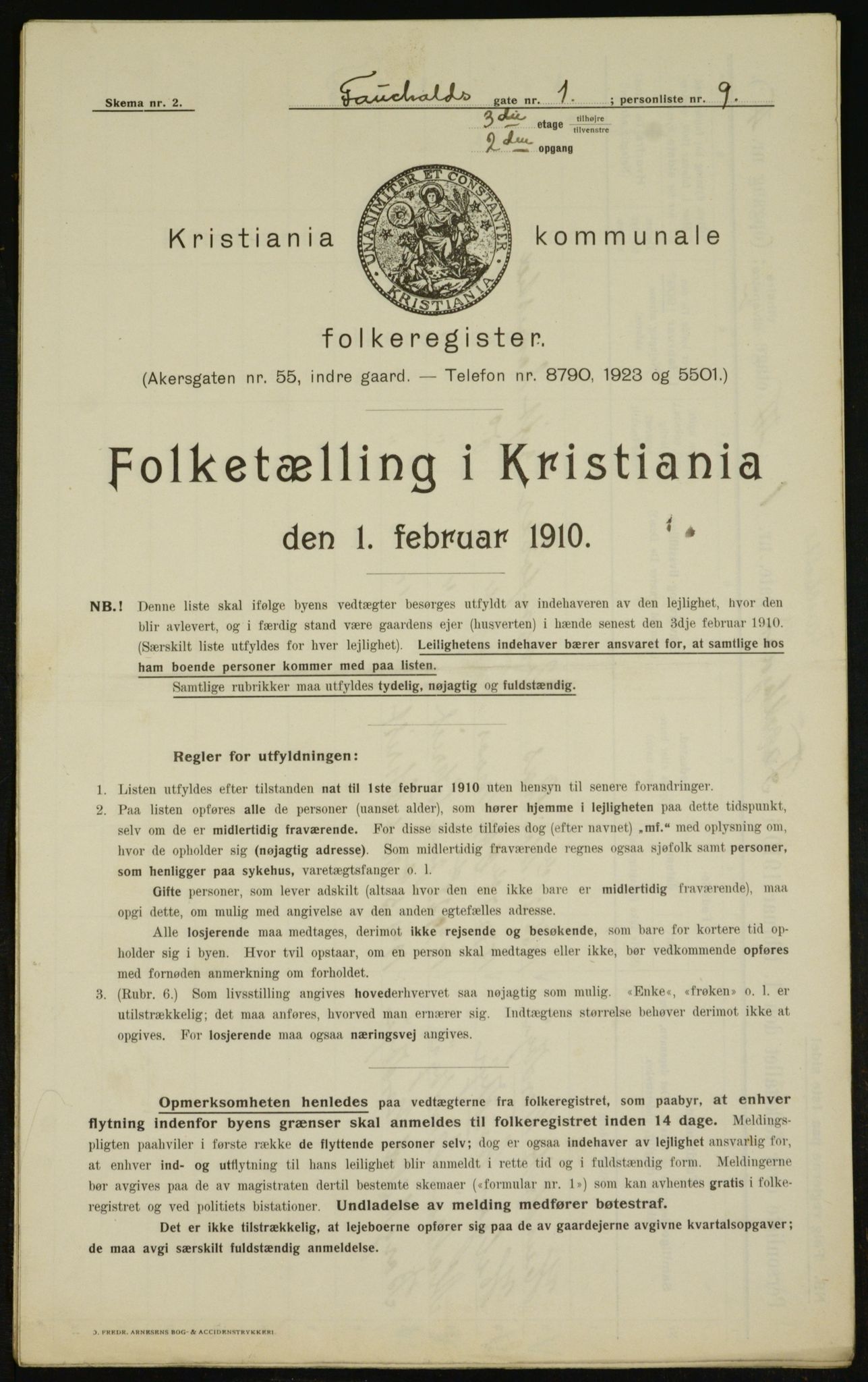 OBA, Municipal Census 1910 for Kristiania, 1910, p. 22235