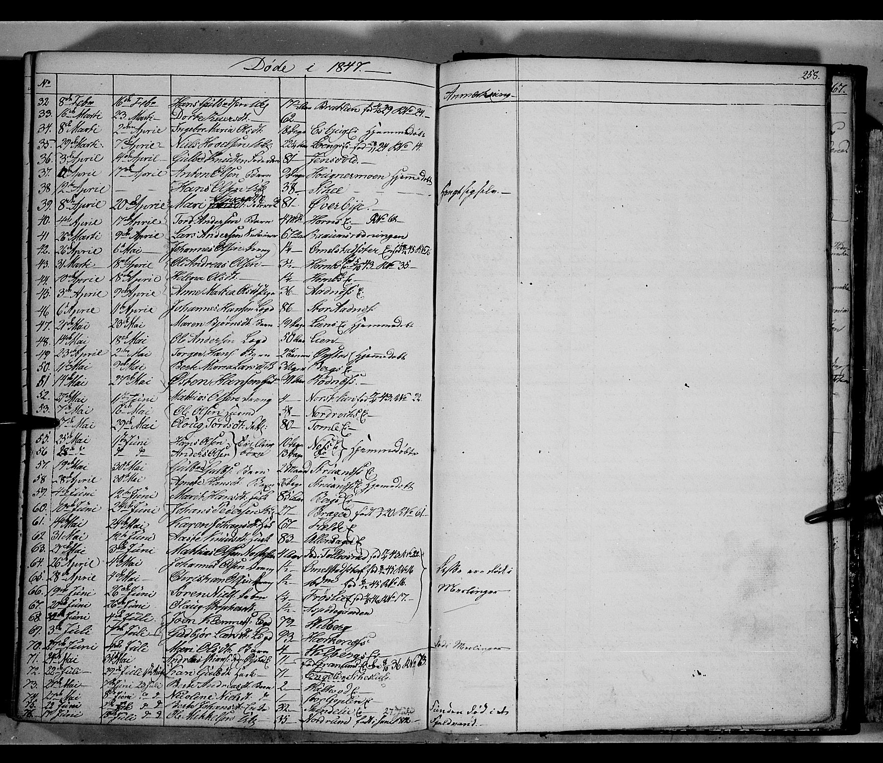 Land prestekontor, SAH/PREST-120/H/Ha/Hab/L0002: Parish register (copy) no. 2, 1833-1849, p. 258