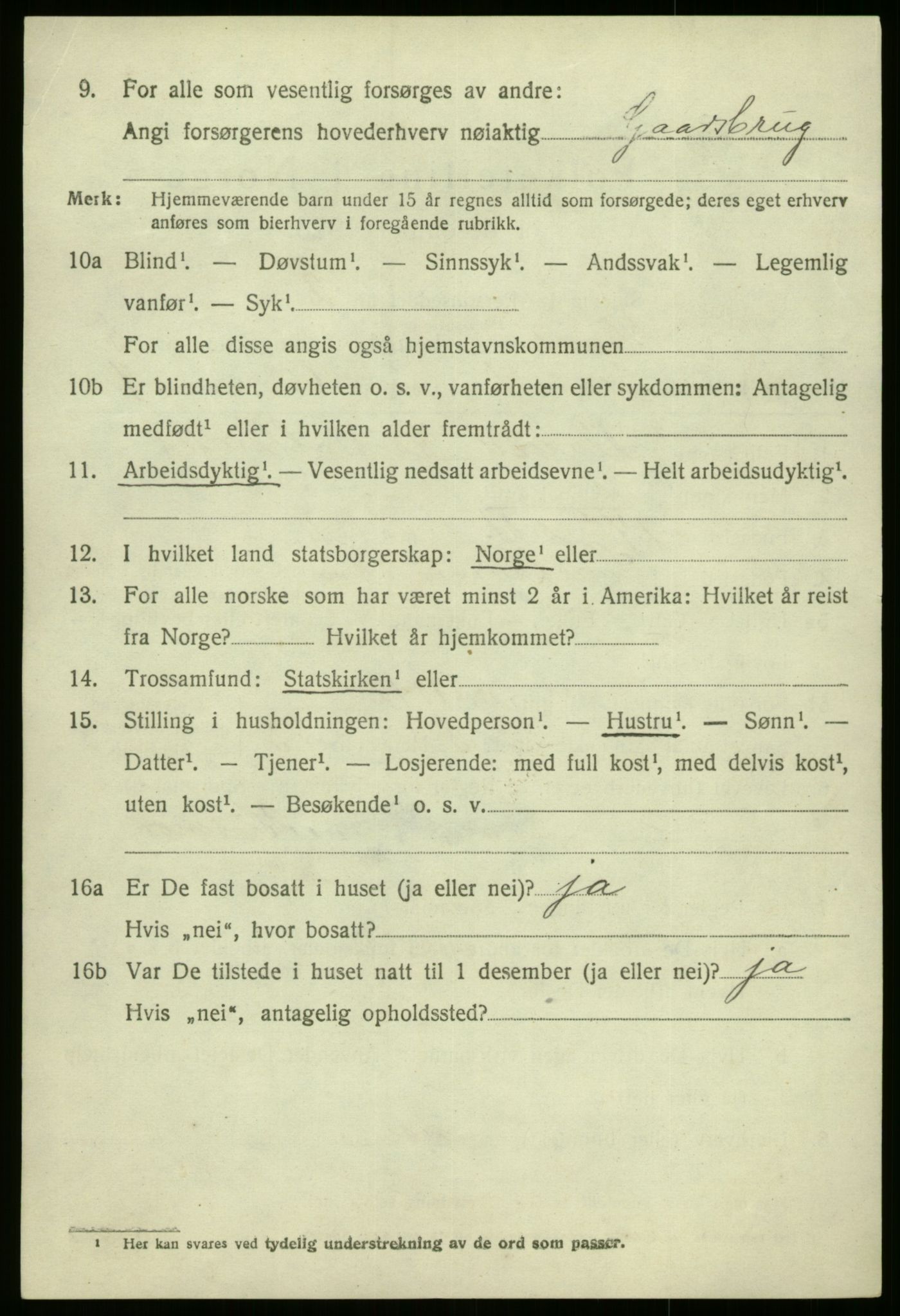 SAB, 1920 census for Kinn, 1920, p. 8168