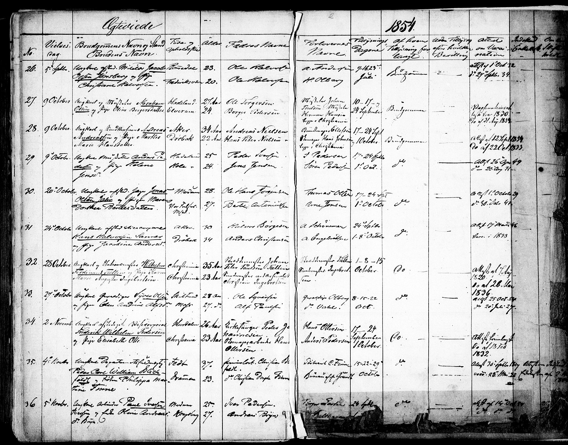 Garnisonsmenigheten Kirkebøker, AV/SAO-A-10846/F/Fa/L0008: Parish register (official) no. 8, 1842-1859, p. 376