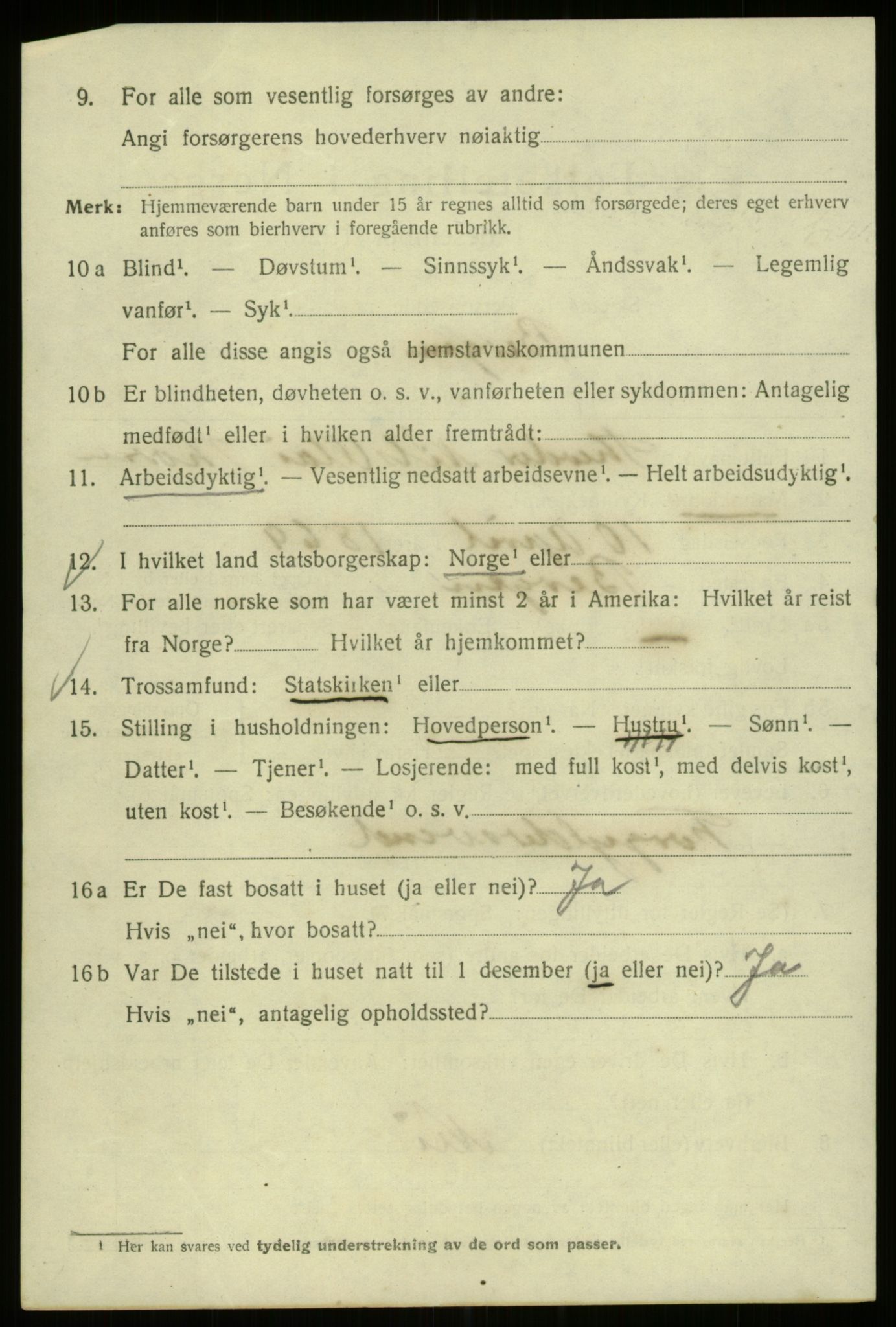 SAB, 1920 census for Bergen, 1920, p. 172063