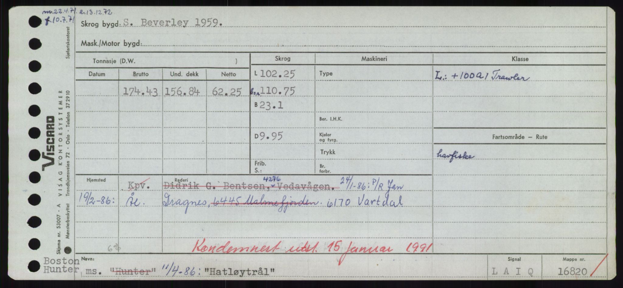 Sjøfartsdirektoratet med forløpere, Skipsmålingen, AV/RA-S-1627/H/Hd/L0014: Fartøy, H-Havl, p. 375