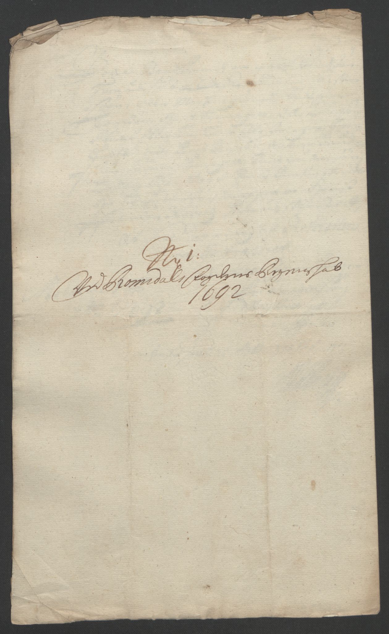 Rentekammeret inntil 1814, Reviderte regnskaper, Fogderegnskap, AV/RA-EA-4092/R55/L3650: Fogderegnskap Romsdal, 1692, p. 178