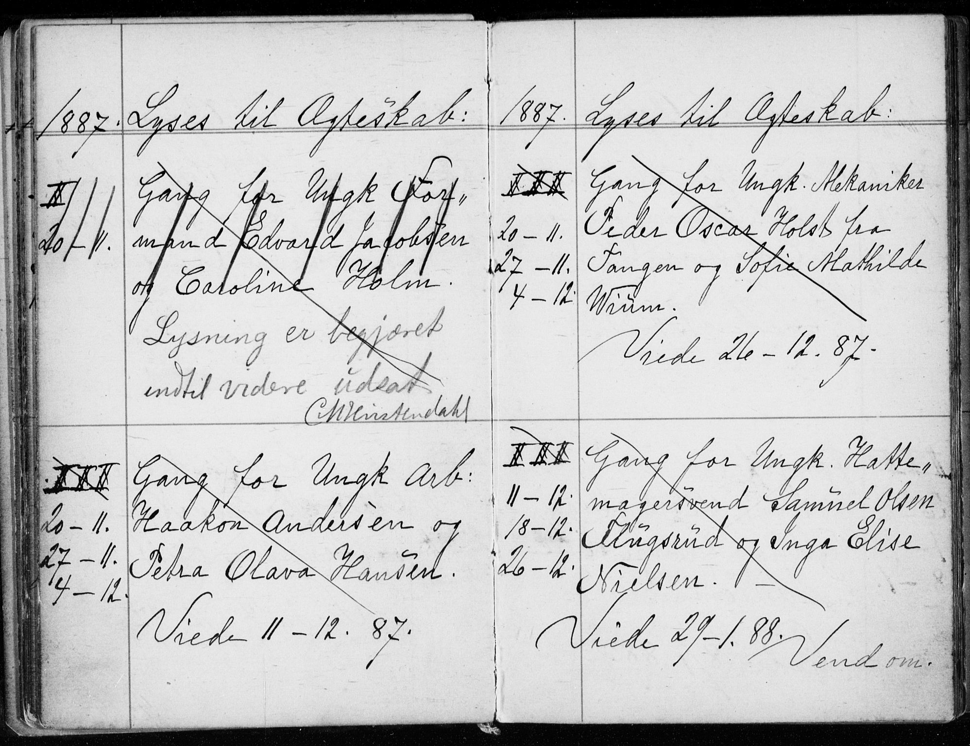 Strømsø kirkebøker, AV/SAKO-A-246/H/Ha/L0007: Banns register no. 7, 1884-1896