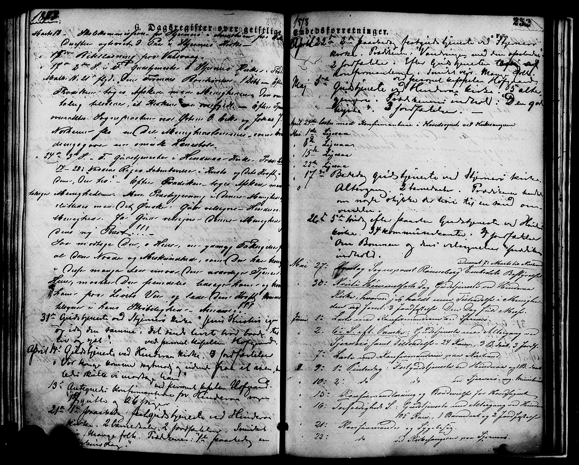 Nedstrand sokneprestkontor, AV/SAST-A-101841/01/IV: Parish register (official) no. A 11, 1877-1887, p. 252