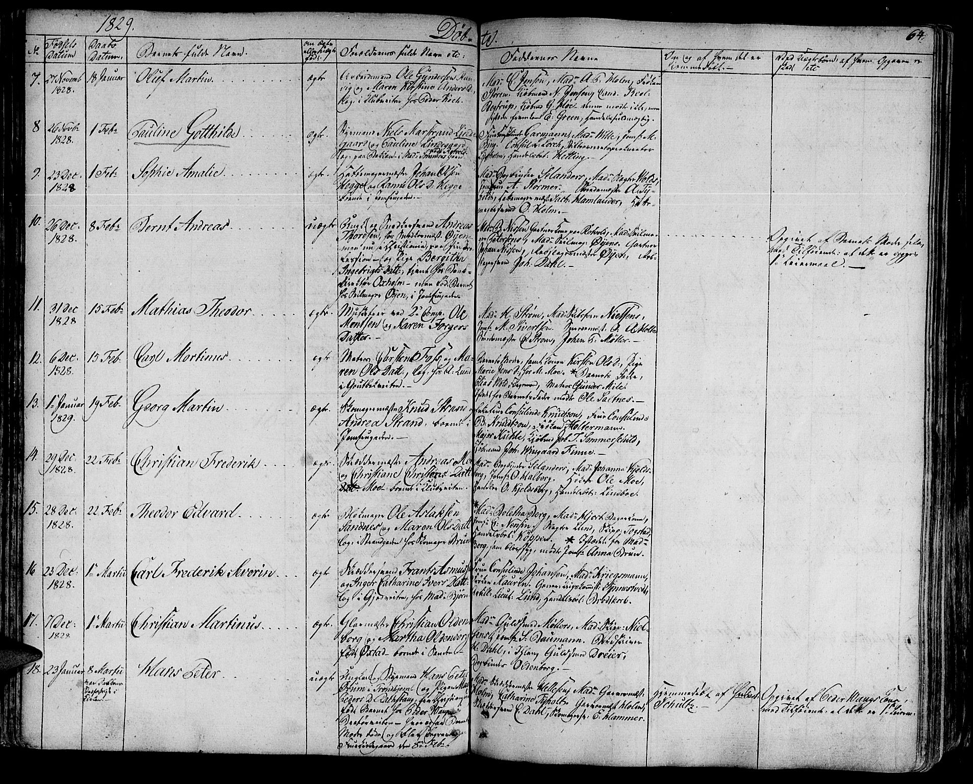 Ministerialprotokoller, klokkerbøker og fødselsregistre - Sør-Trøndelag, SAT/A-1456/602/L0108: Parish register (official) no. 602A06, 1821-1839, p. 64