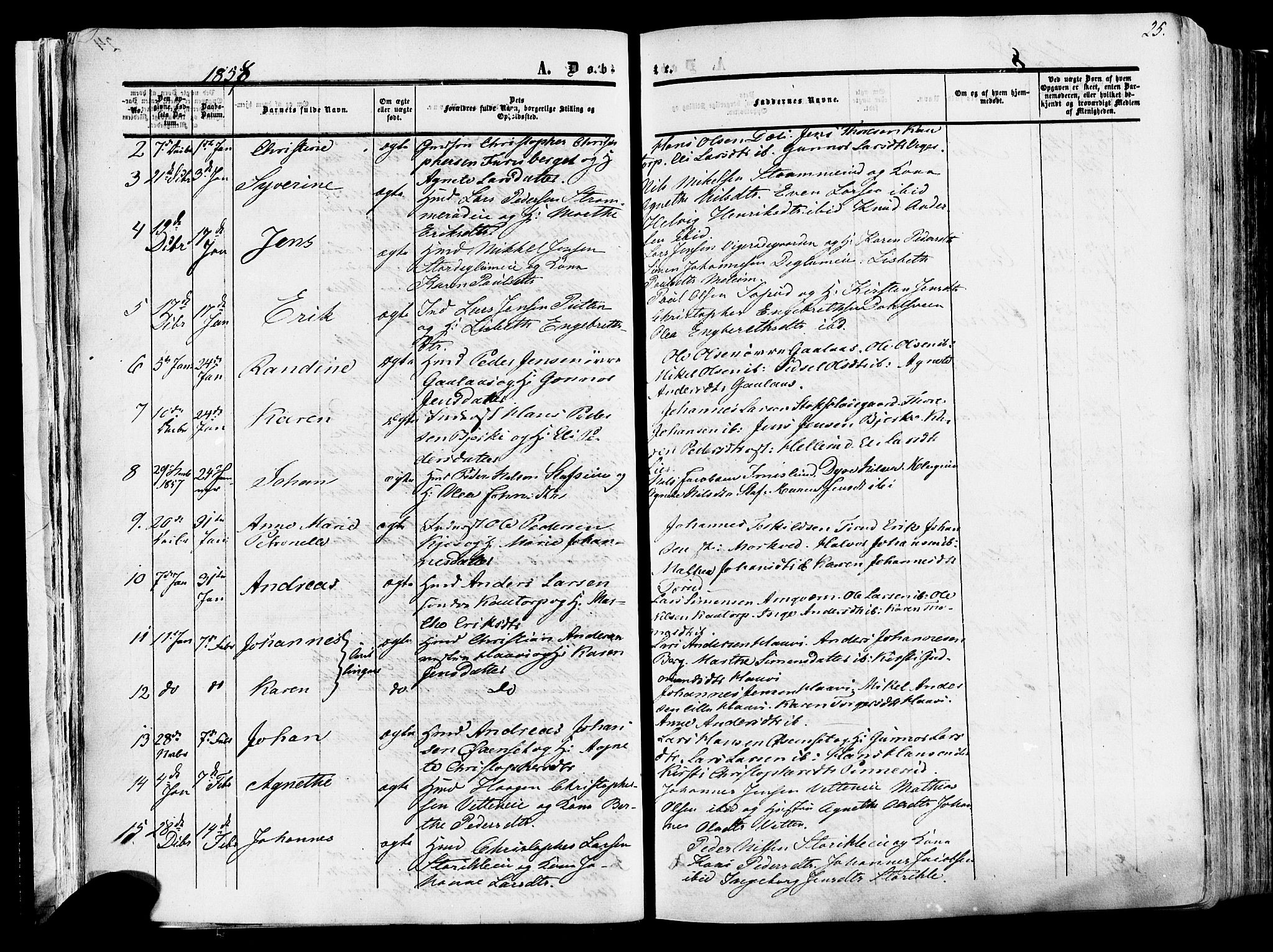 Vang prestekontor, Hedmark, SAH/PREST-008/H/Ha/Haa/L0013: Parish register (official) no. 13, 1855-1879, p. 25