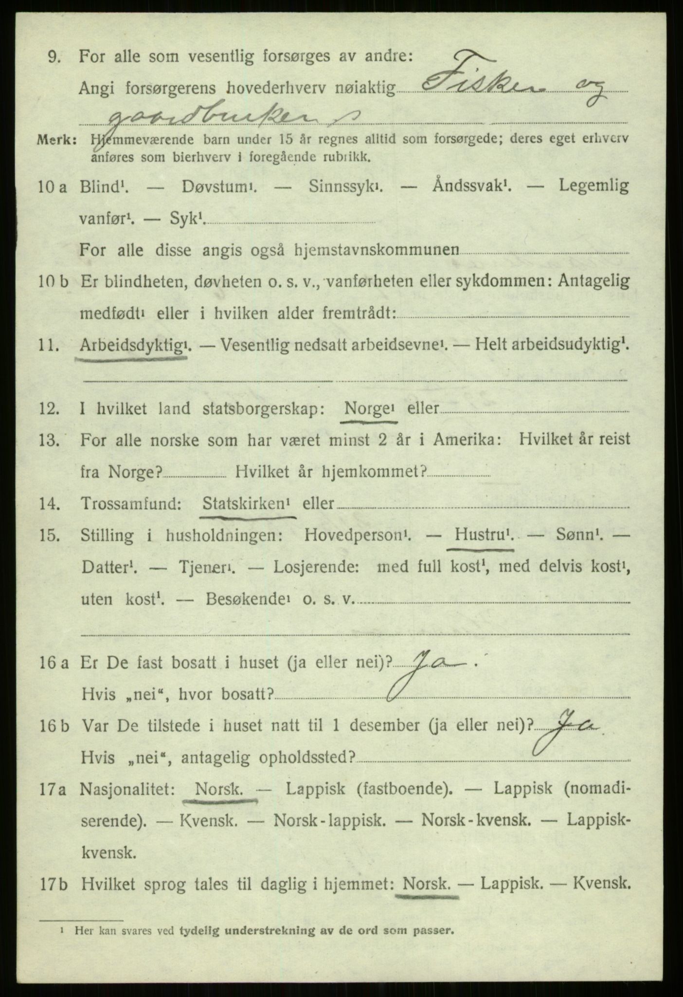 SATØ, 1920 census for Trondenes, 1920, p. 5290