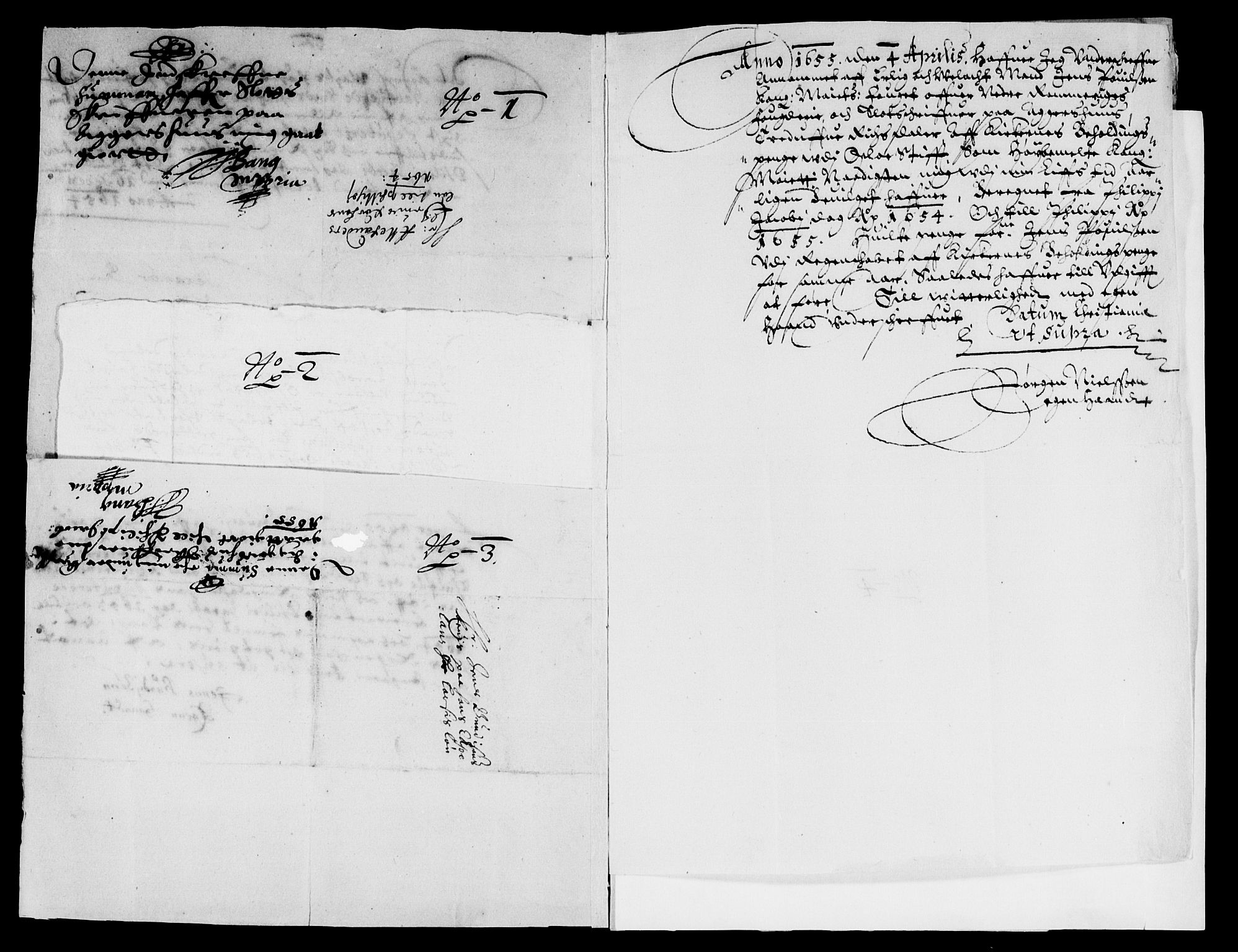 Rentekammeret inntil 1814, Reviderte regnskaper, Lensregnskaper, AV/RA-EA-5023/R/Rb/Rba/L0226: Akershus len, 1653-1656