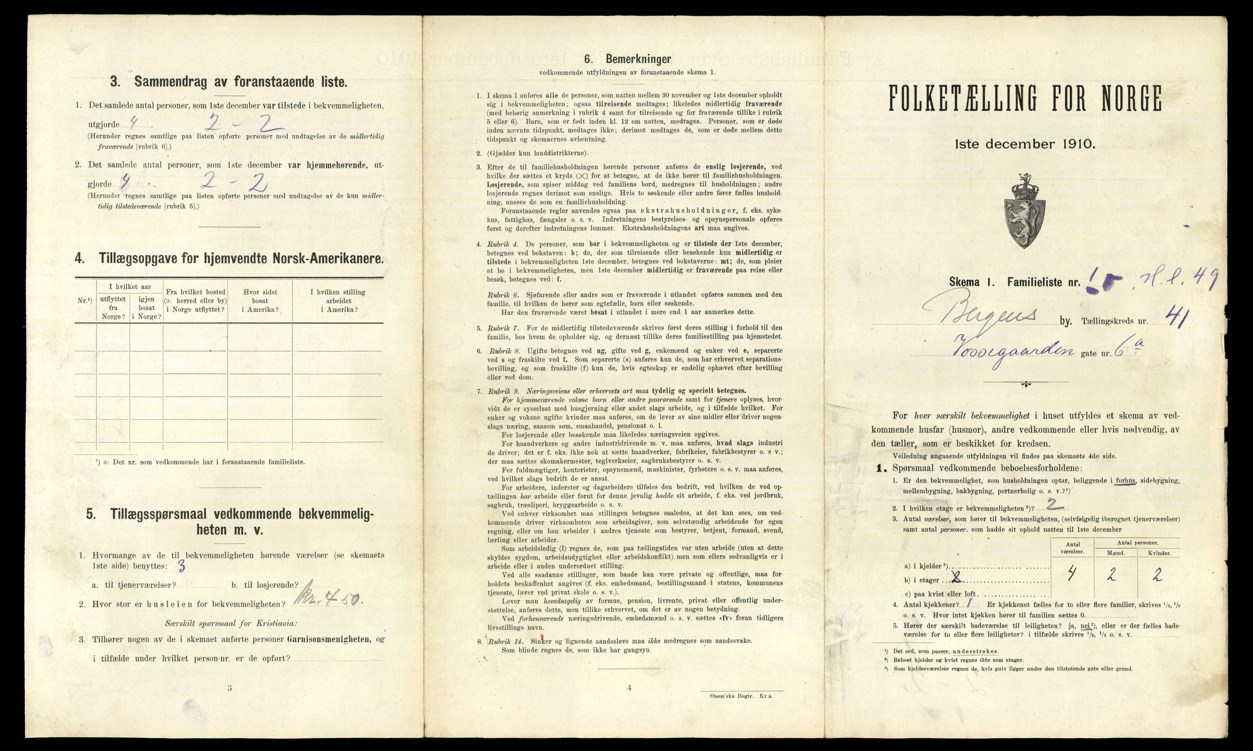 RA, 1910 census for Bergen, 1910, p. 14183