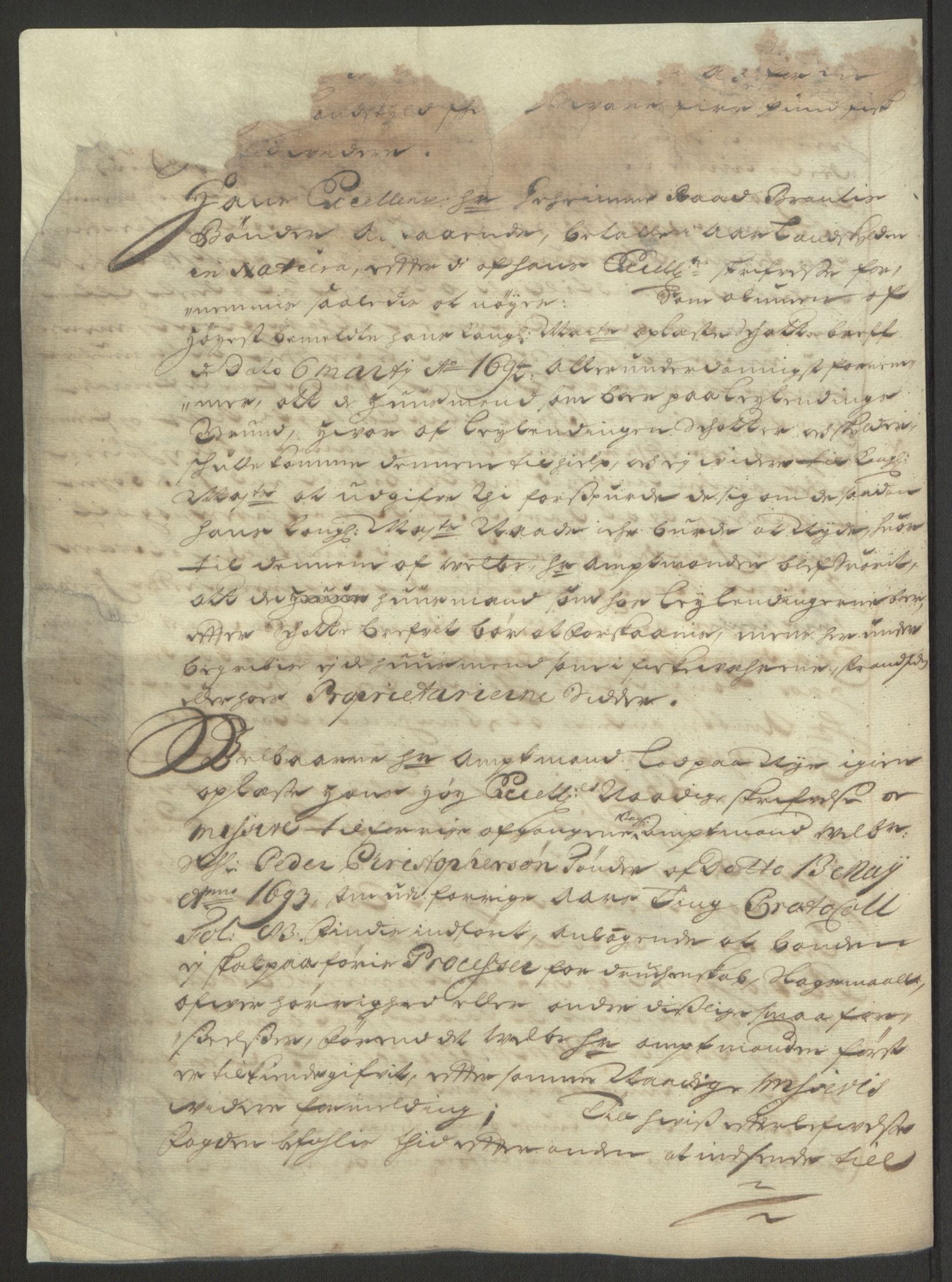 Rentekammeret inntil 1814, Reviderte regnskaper, Fogderegnskap, RA/EA-4092/R67/L4677: Fogderegnskap Vesterålen, Andenes og Lofoten, 1694-1695, p. 361