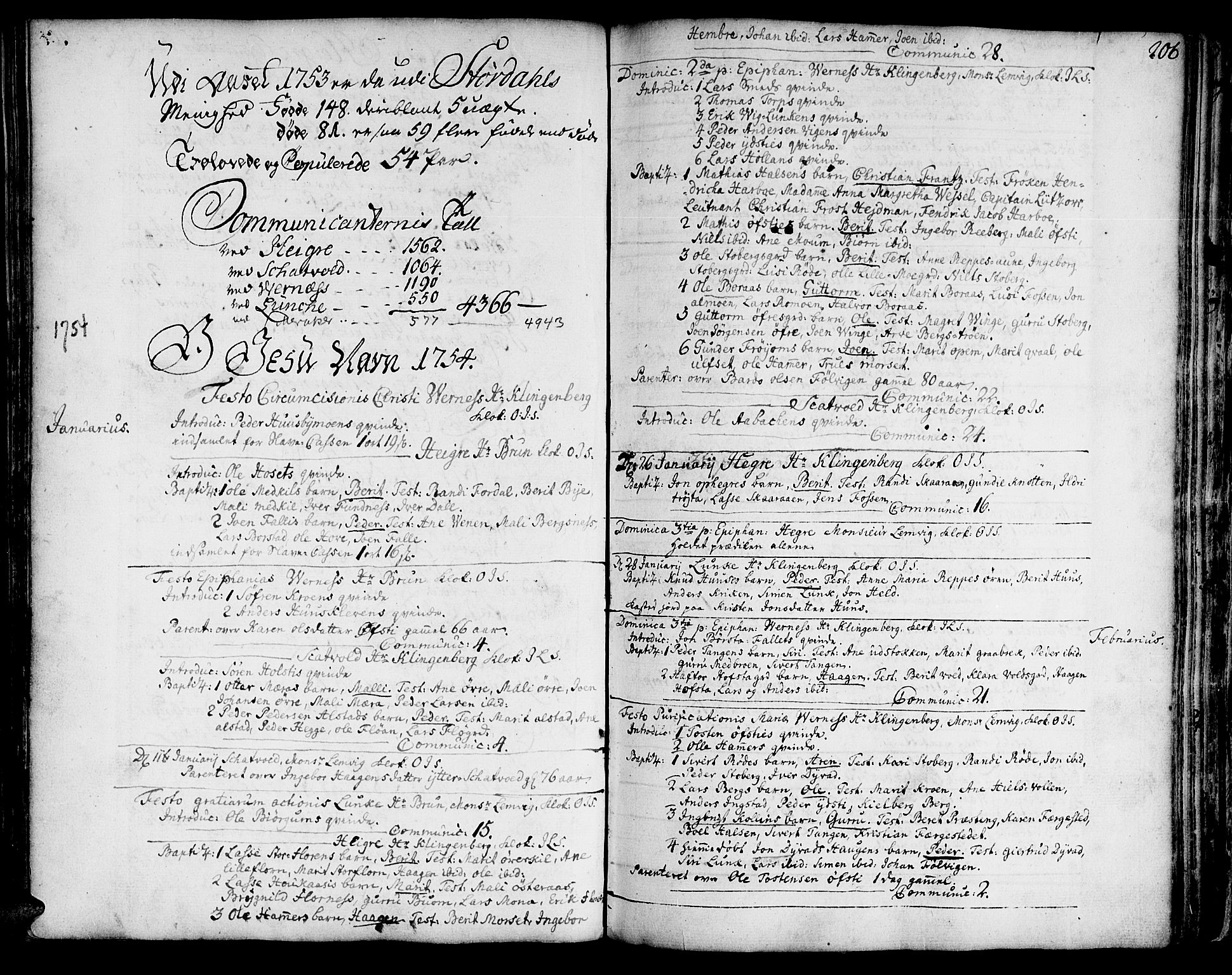 Ministerialprotokoller, klokkerbøker og fødselsregistre - Nord-Trøndelag, SAT/A-1458/709/L0056: Parish register (official) no. 709A04, 1740-1756, p. 206
