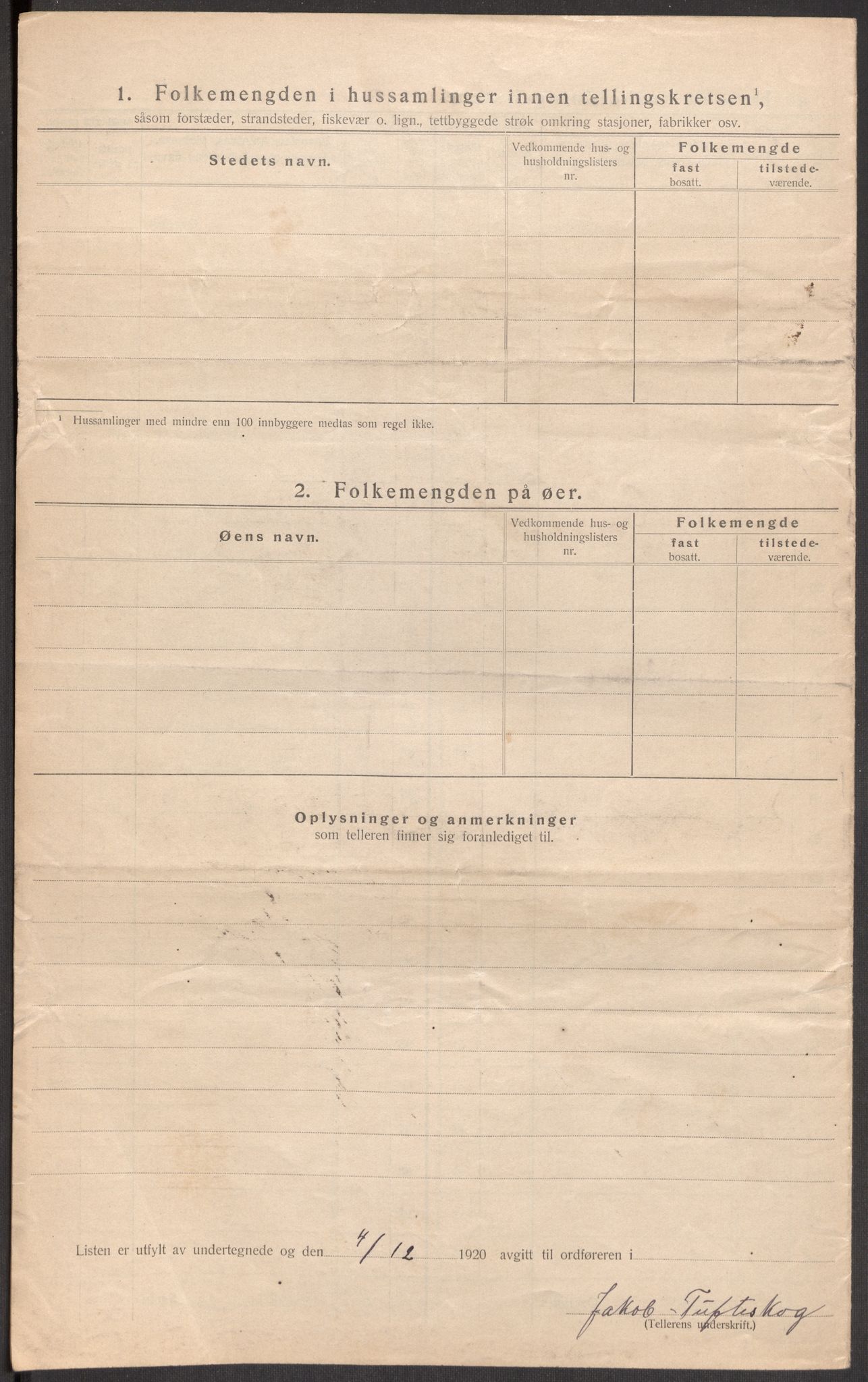 SAST, 1920 census for Suldal, 1920, p. 9