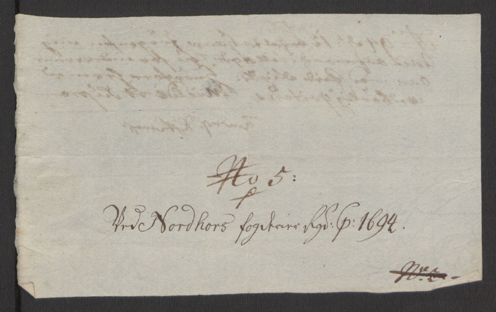 Rentekammeret inntil 1814, Reviderte regnskaper, Fogderegnskap, AV/RA-EA-4092/R51/L3182: Fogderegnskap Nordhordland og Voss, 1694, p. 317