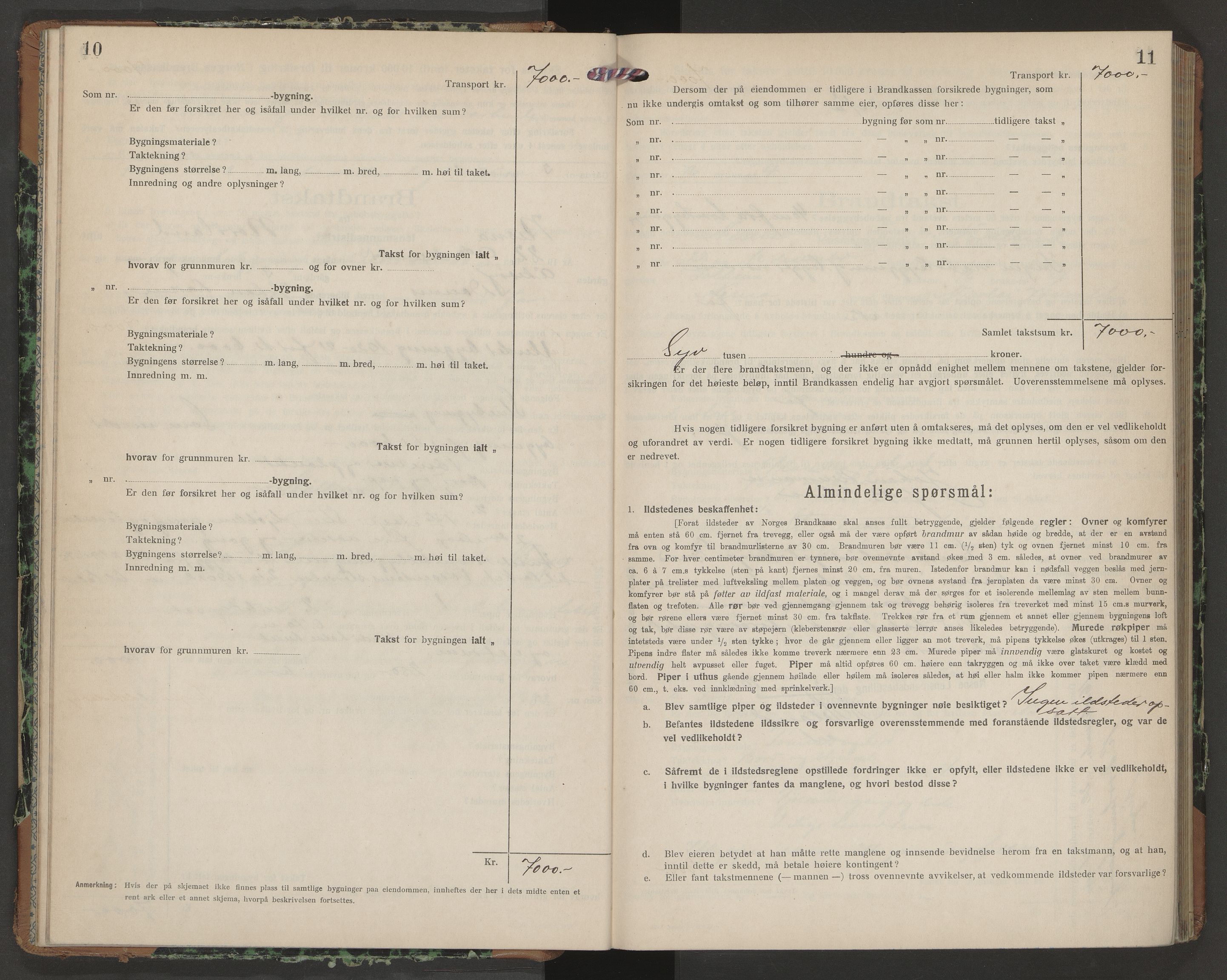 Norges Brannkasse Nesna, AV/SAT-A-5575/Fb/L0006: Branntakstprotokoll, 1922-1926