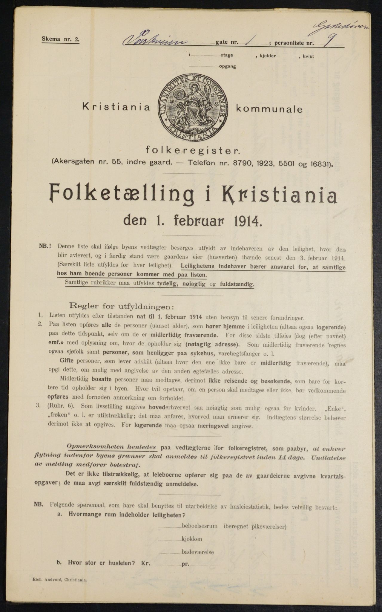 OBA, Municipal Census 1914 for Kristiania, 1914, p. 77832