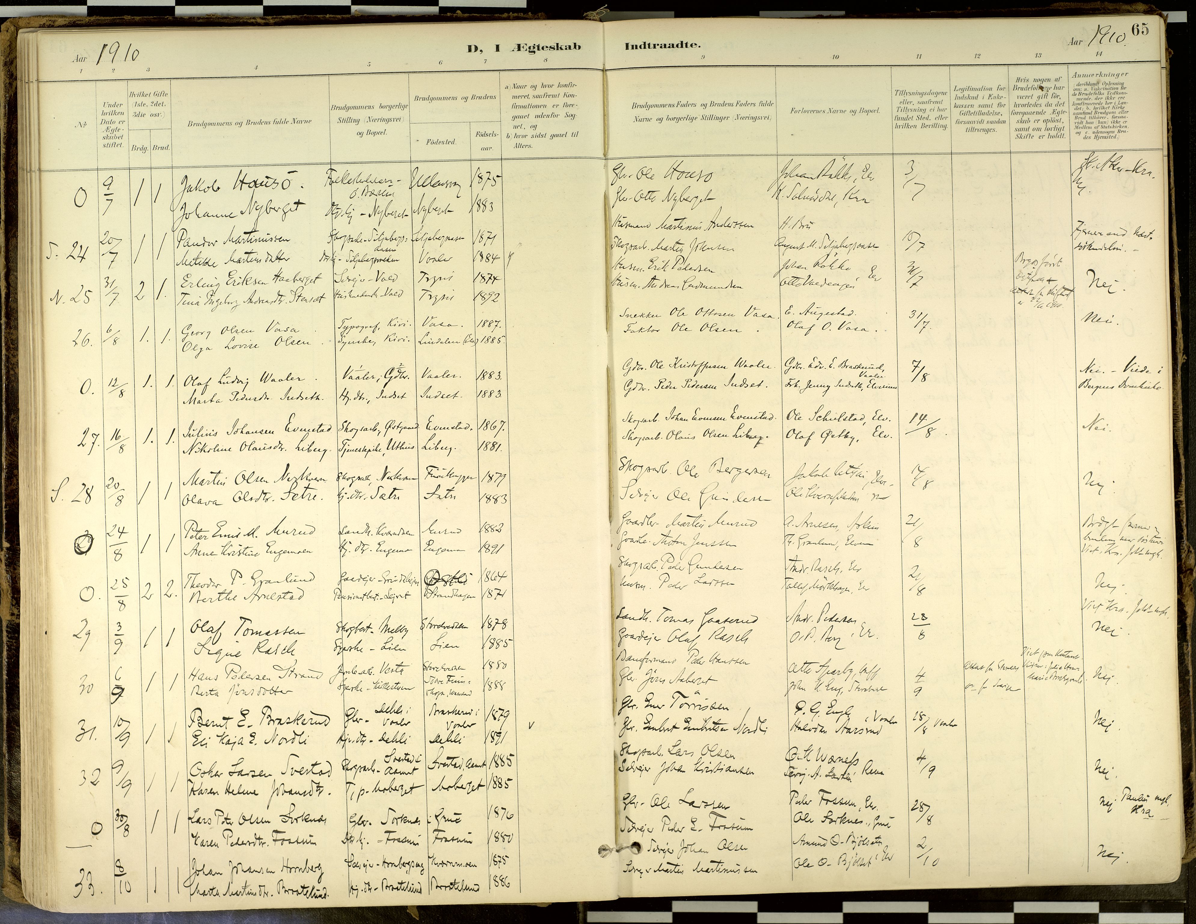 Elverum prestekontor, AV/SAH-PREST-044/H/Ha/Haa/L0018: Parish register (official) no. 18, 1894-1914, p. 65