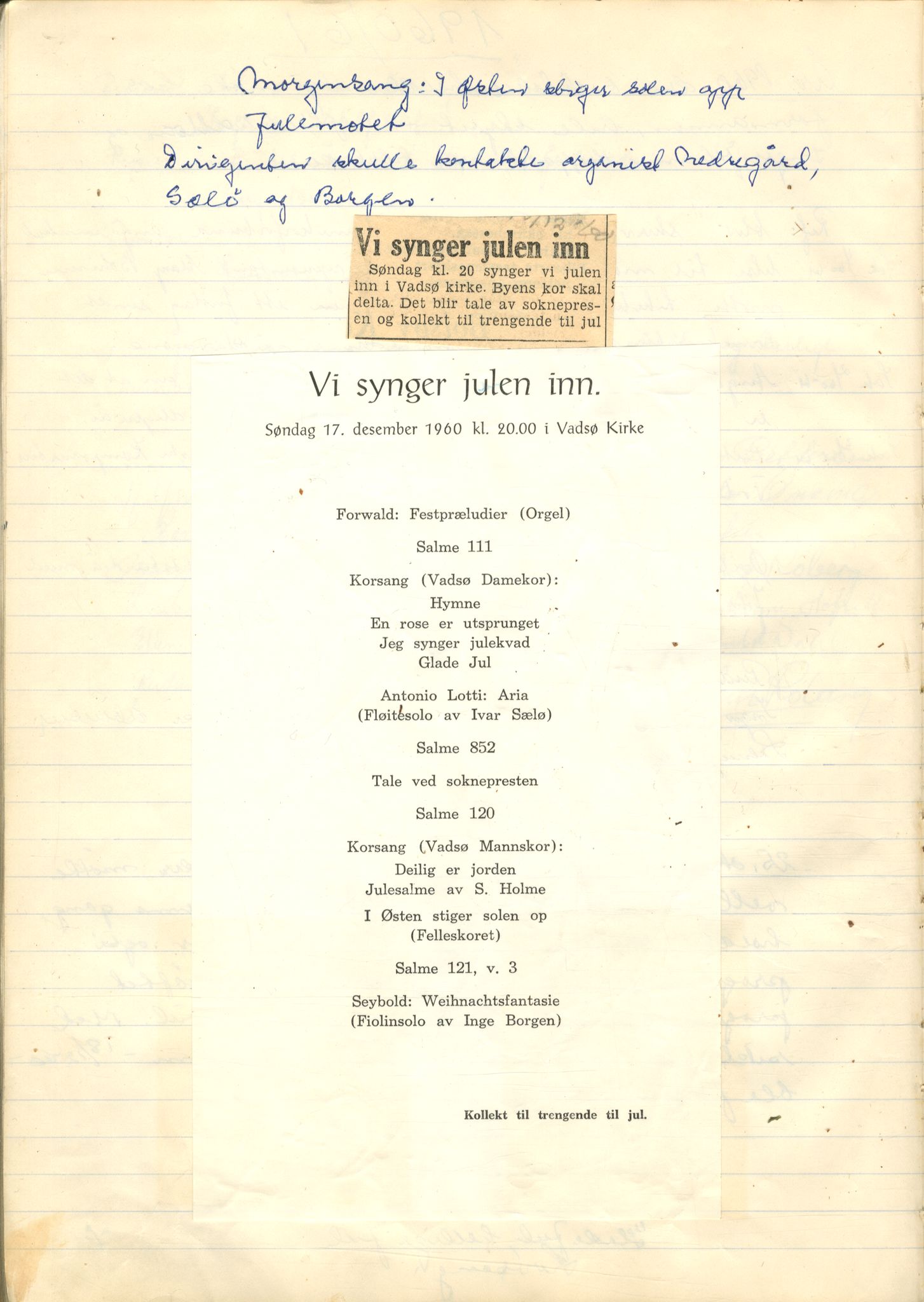 Vadsø damekor, FMFB/A-1049/A/Aa/L0002: Møtebok, 1953-1964