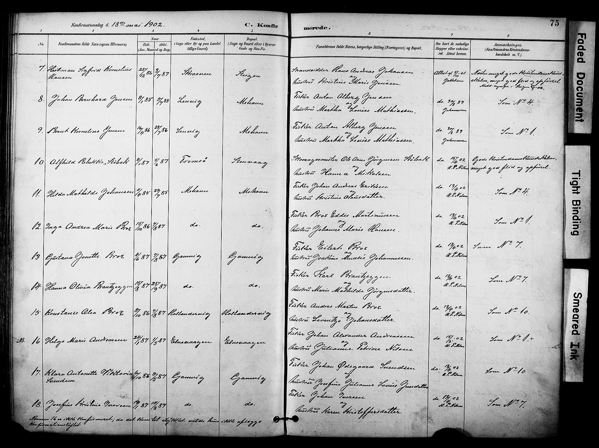 Tana sokneprestkontor, SATØ/S-1334/H/Ha/L0006kirke: Parish register (official) no. 6, 1892-1908, p. 75