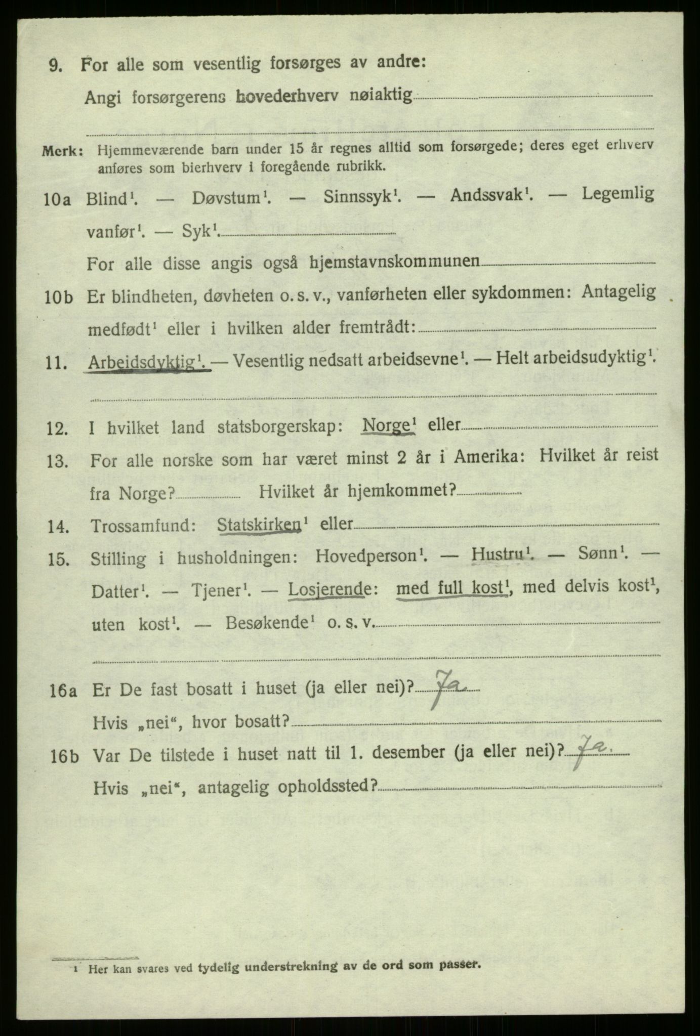 SAB, 1920 census for Førde, 1920, p. 6071