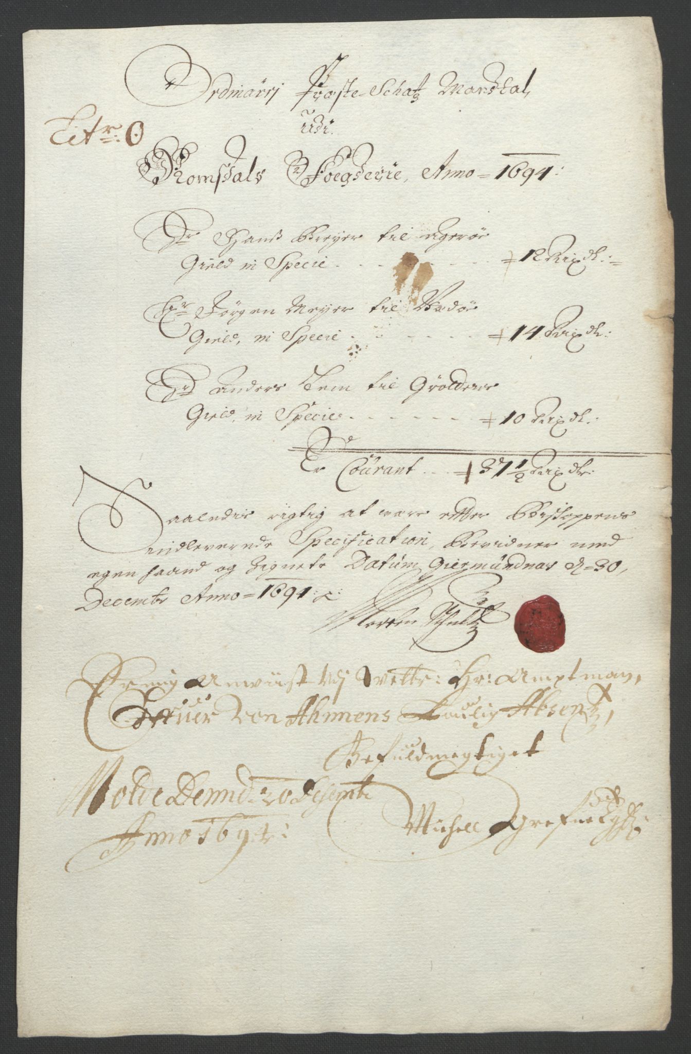 Rentekammeret inntil 1814, Reviderte regnskaper, Fogderegnskap, RA/EA-4092/R55/L3651: Fogderegnskap Romsdal, 1693-1694, p. 286