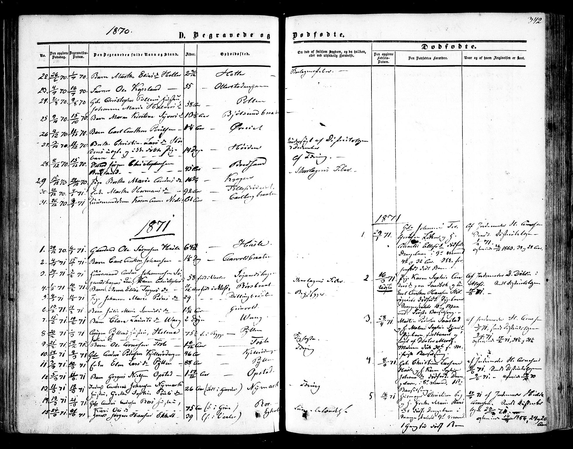 Rygge prestekontor Kirkebøker, SAO/A-10084b/F/Fa/L0005: Parish register (official) no. 5, 1852-1871, p. 342