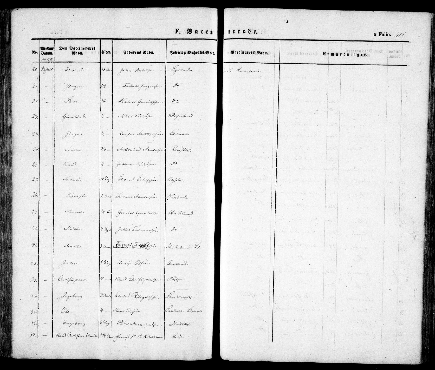 Evje sokneprestkontor, AV/SAK-1111-0008/F/Fa/Faa/L0005: Parish register (official) no. A 5, 1843-1865, p. 515