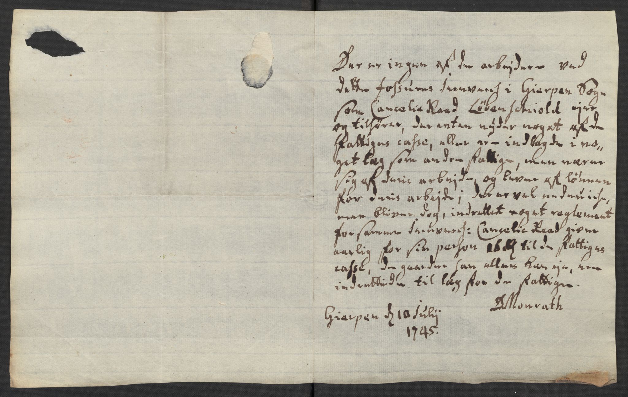 Kristiania tukthus, AV/SAO-A-10644/A/Ad/Adb/L0011: Innkomne skriv, rapporter og regnskap, 1742-1783, p. 323