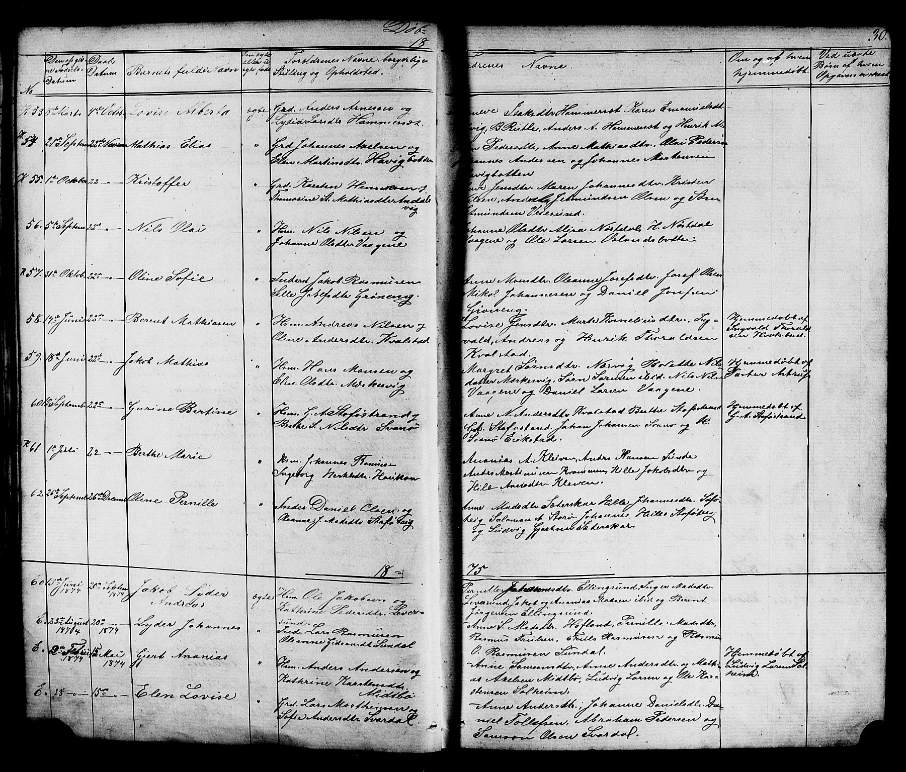 Kinn sokneprestembete, SAB/A-80801/H/Hab/Habc/L0002: Parish register (copy) no. C 2, 1869-1918, p. 30