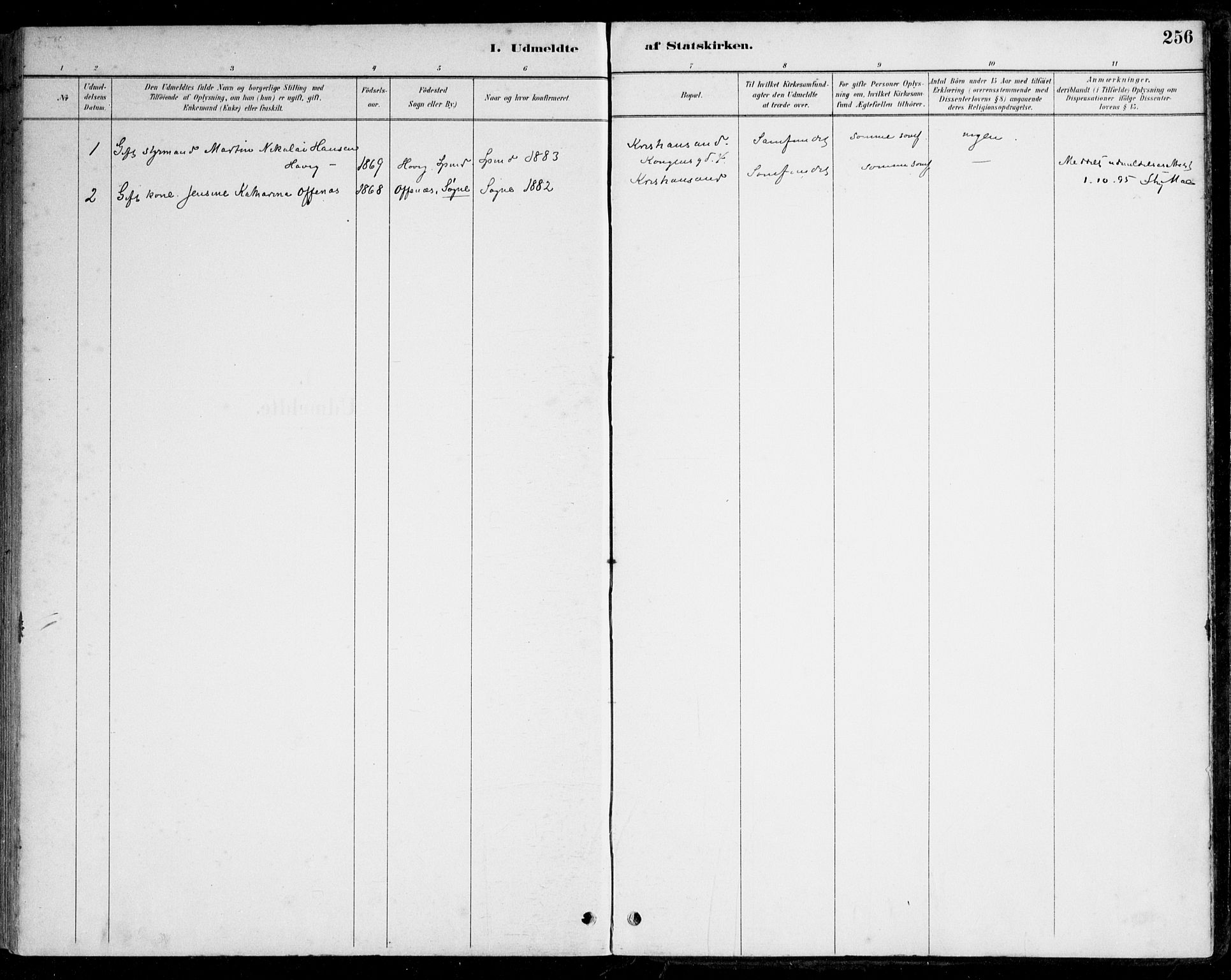 Herad sokneprestkontor, SAK/1111-0018/F/Fa/Fab/L0005: Parish register (official) no. A 5, 1886-1913, p. 256
